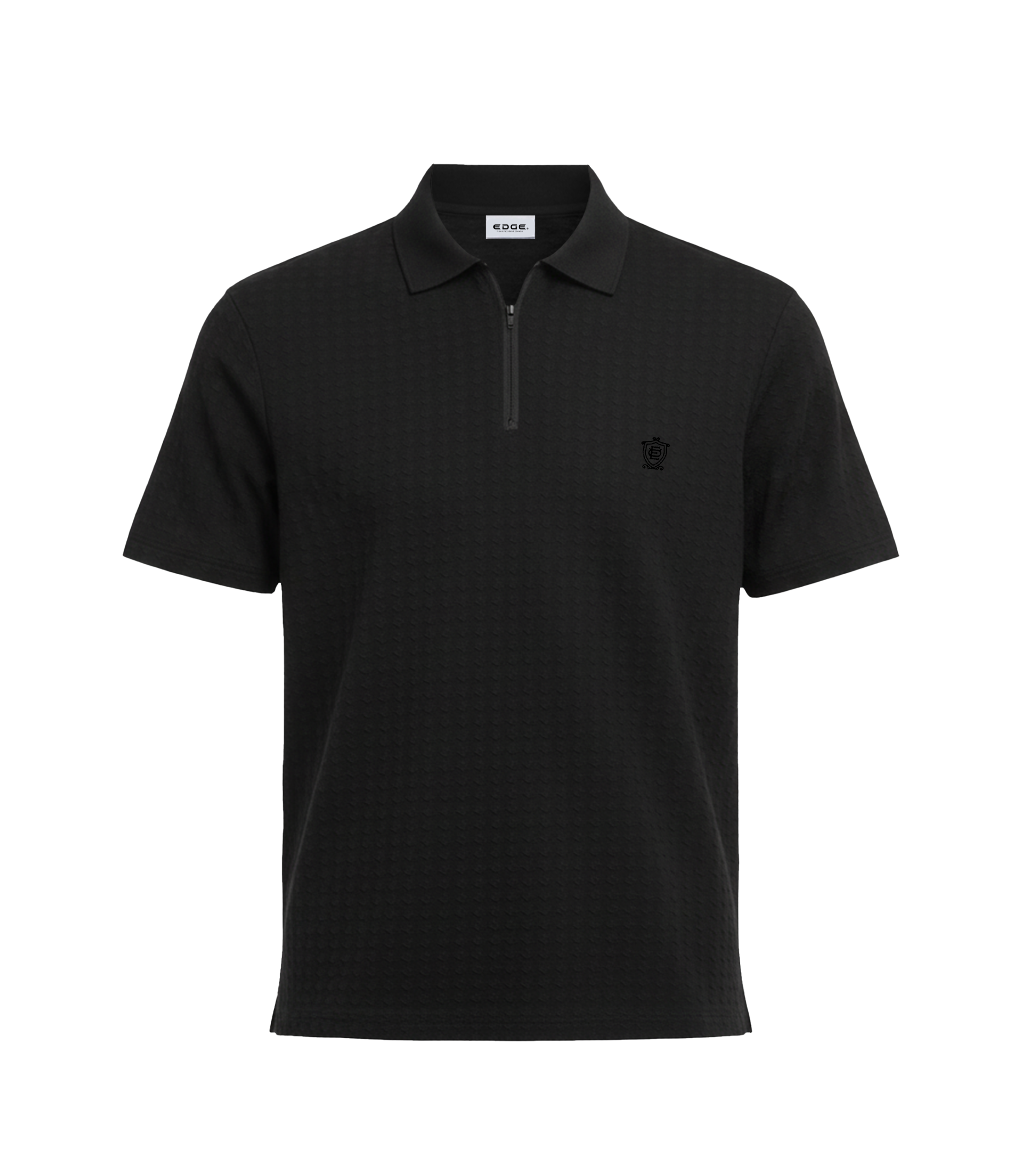 EDGE Textured Fabric Men’s Zipped Polo shirt - 53275