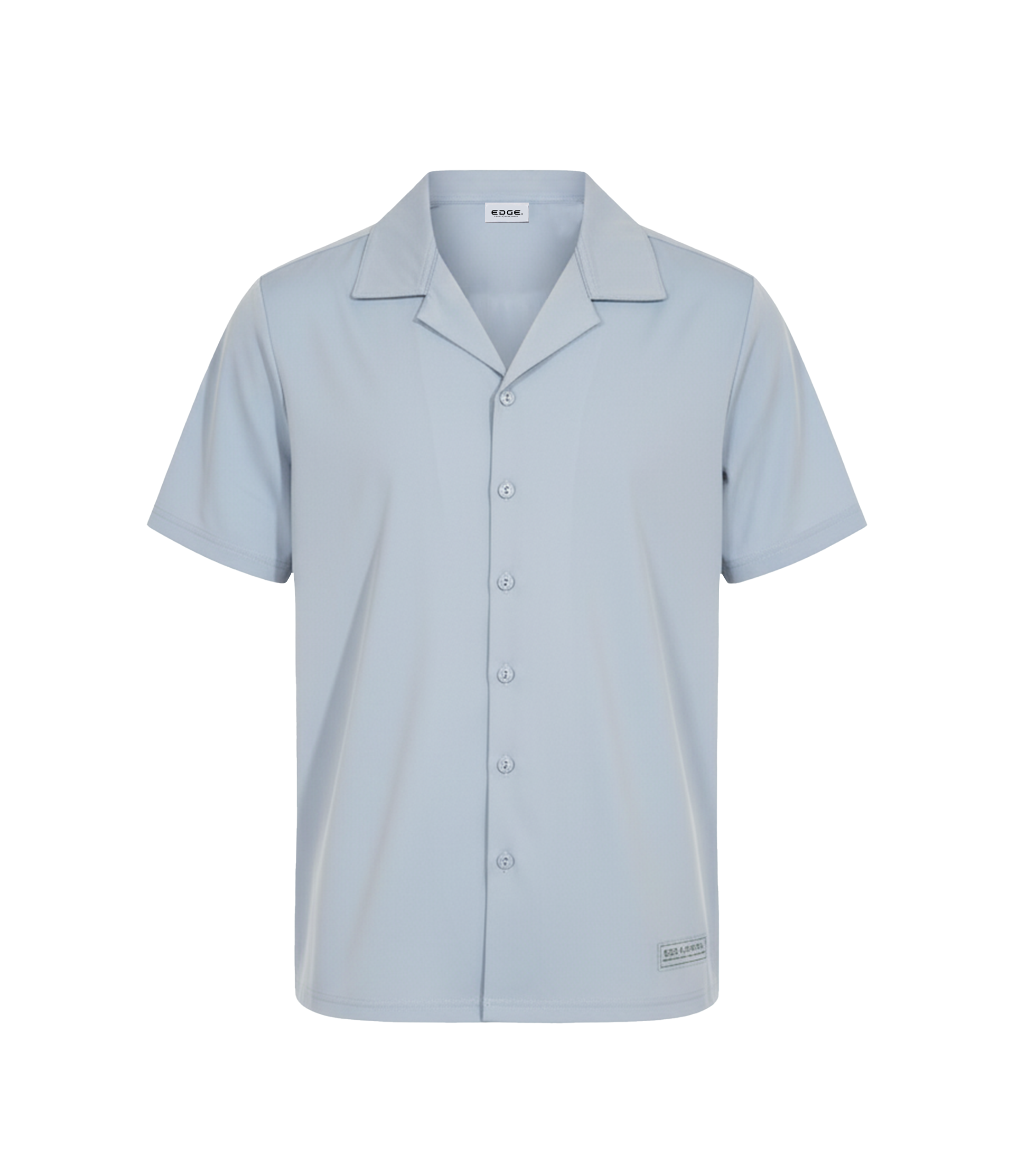 EDGE Men's Solid Color Soft Skin Cuban Collar Shirt - 53631