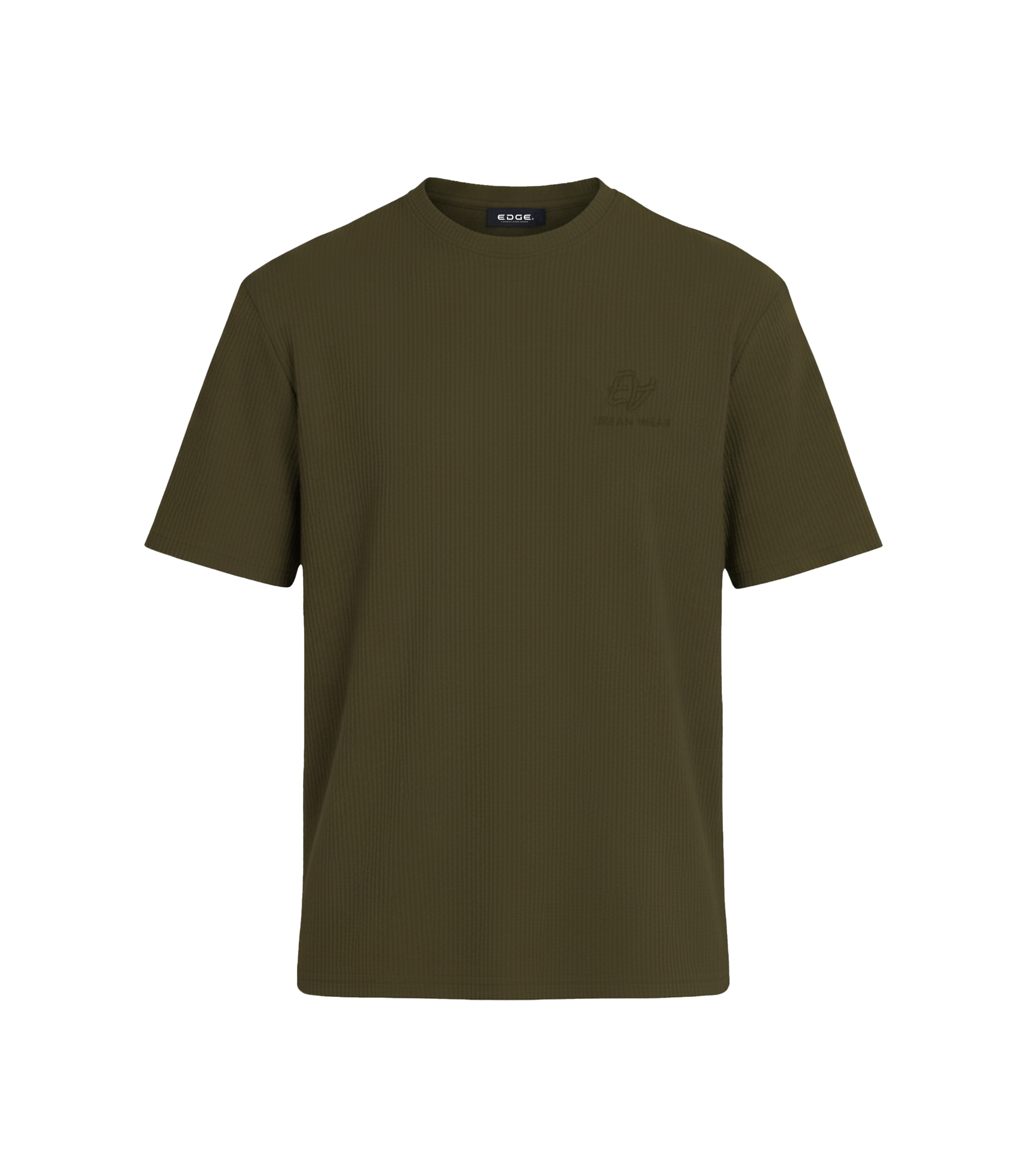 EDGE Crew Neck Men’s Textured Fabric Oversize T-Shirt - 53277