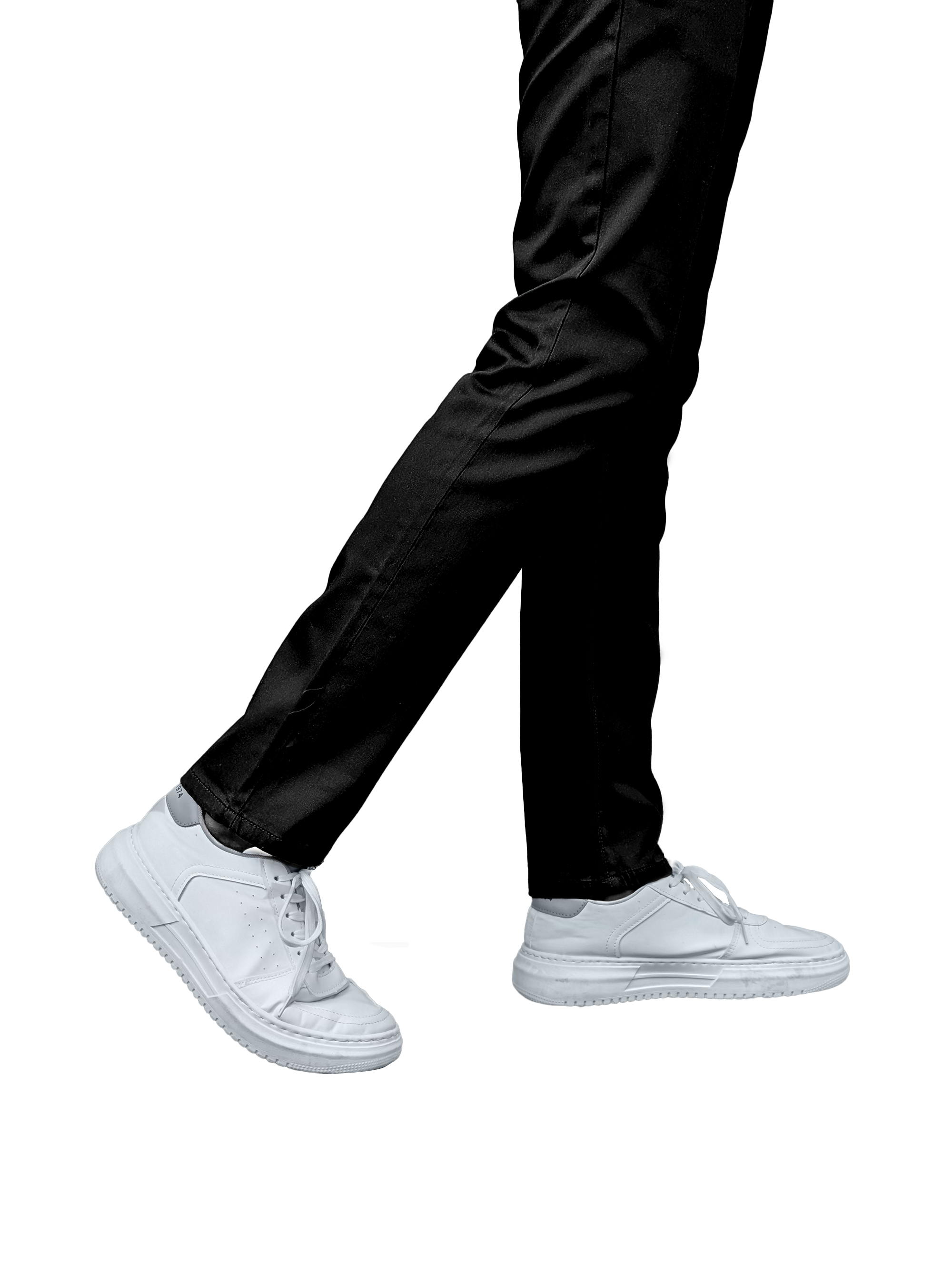 EDGE SLIMFIT 4 Way Stretch Black Pants - LH-001