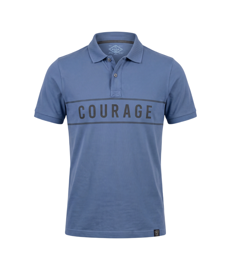 EDGE Printed Men’s Solid Color Polo Shirt - 52634