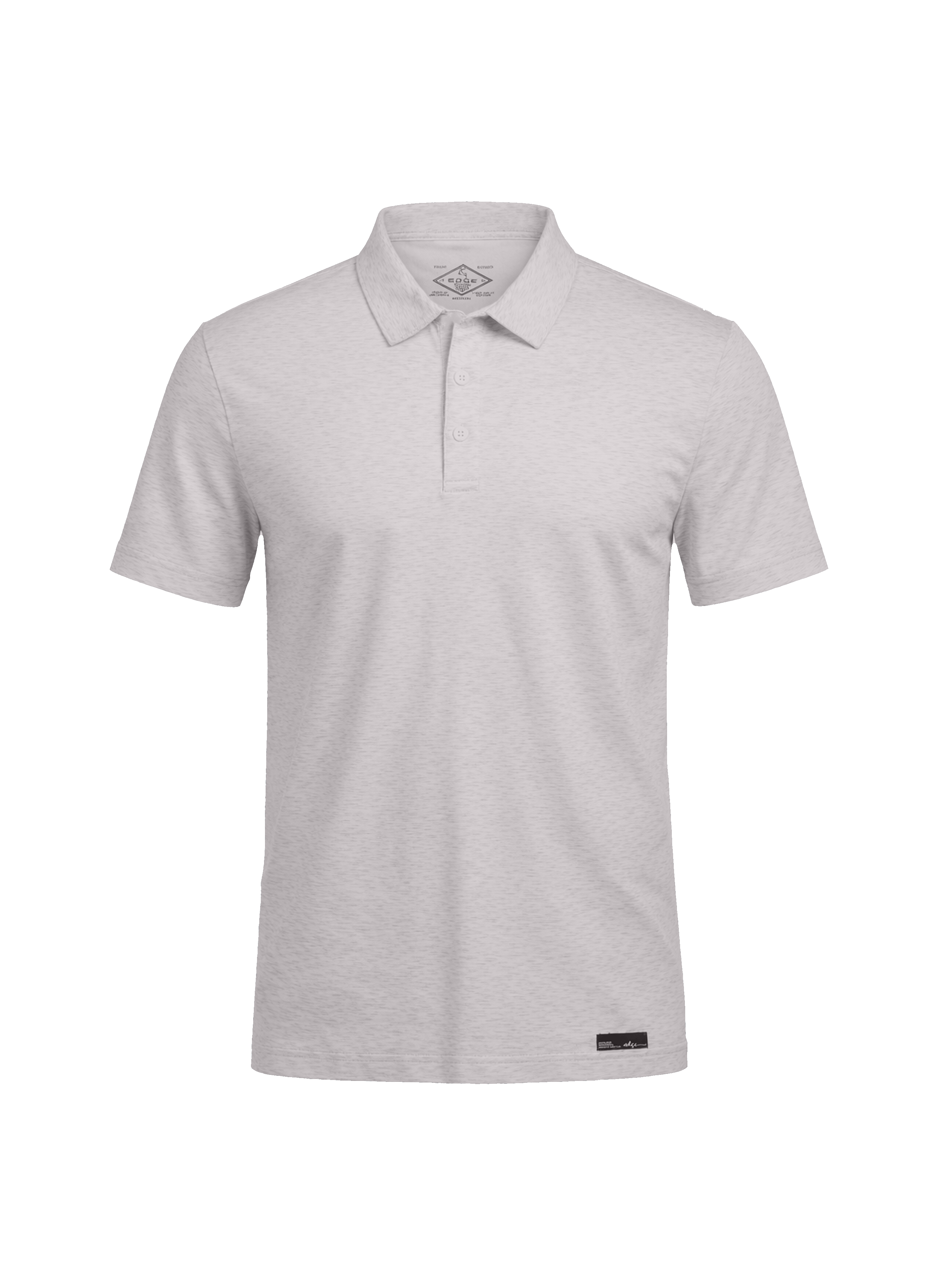 Gray polo shirt on a white background