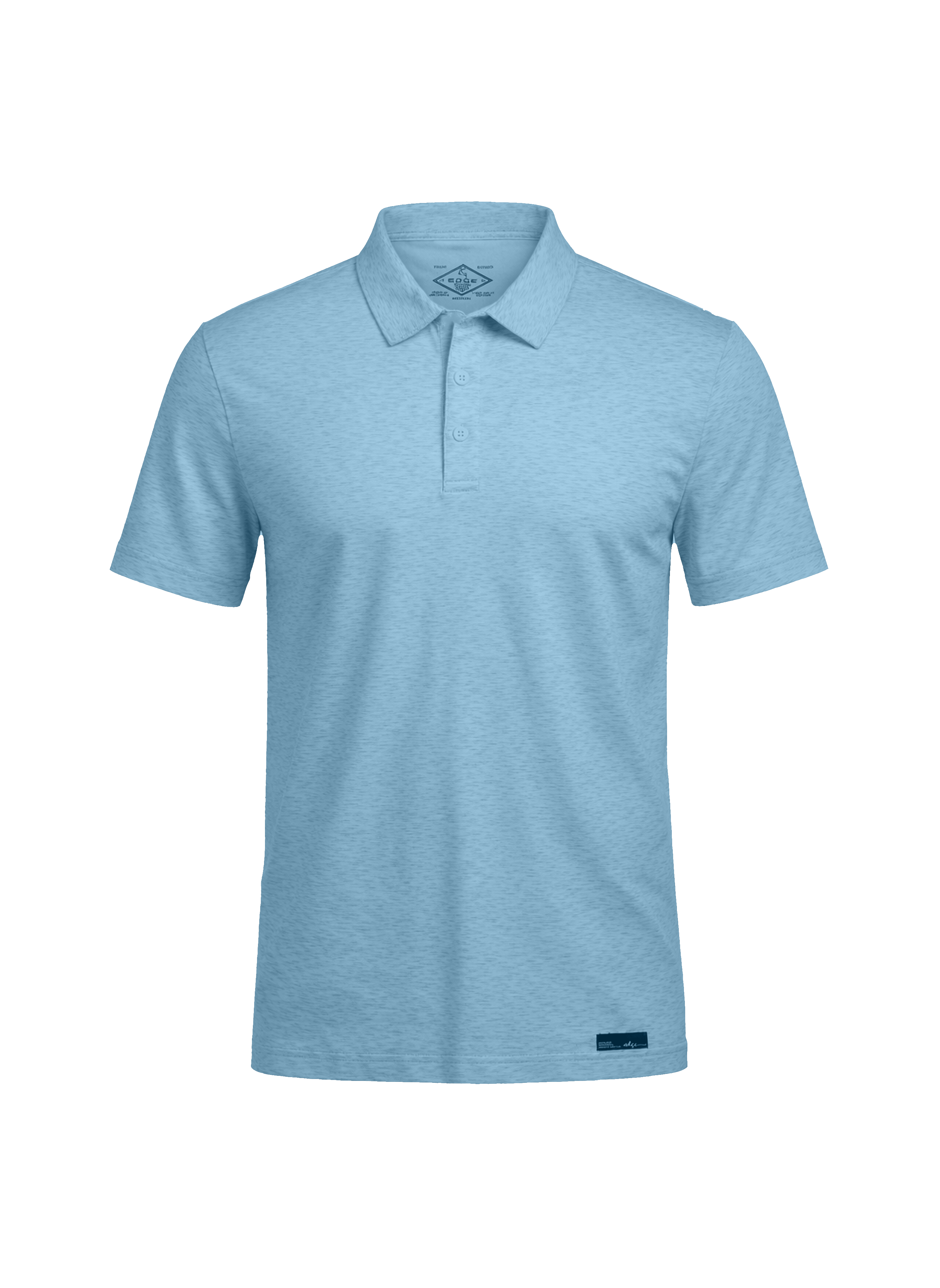 Men's Solid Color Textured Polo Shirt - 53615