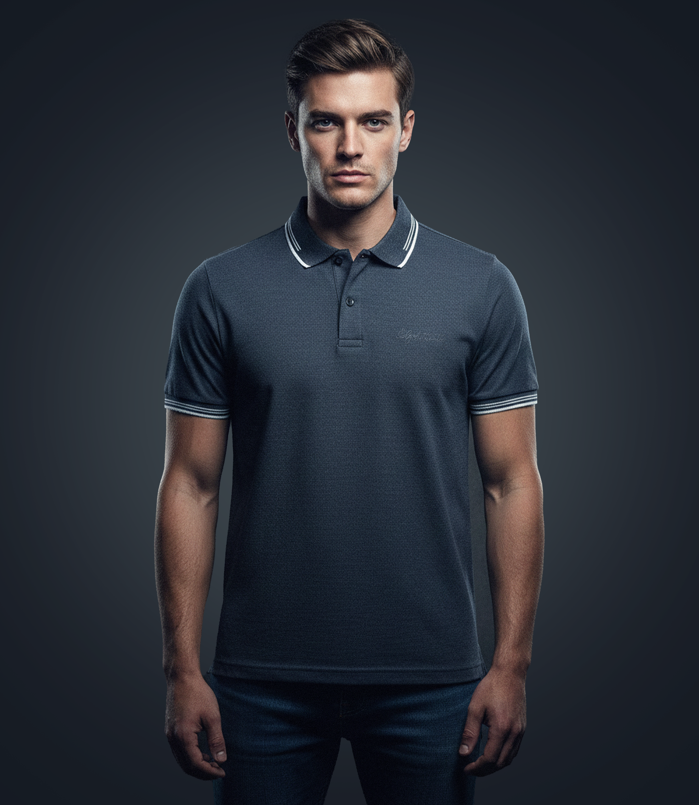 Edge Tipping Collar Men's Solid Polo - 53720