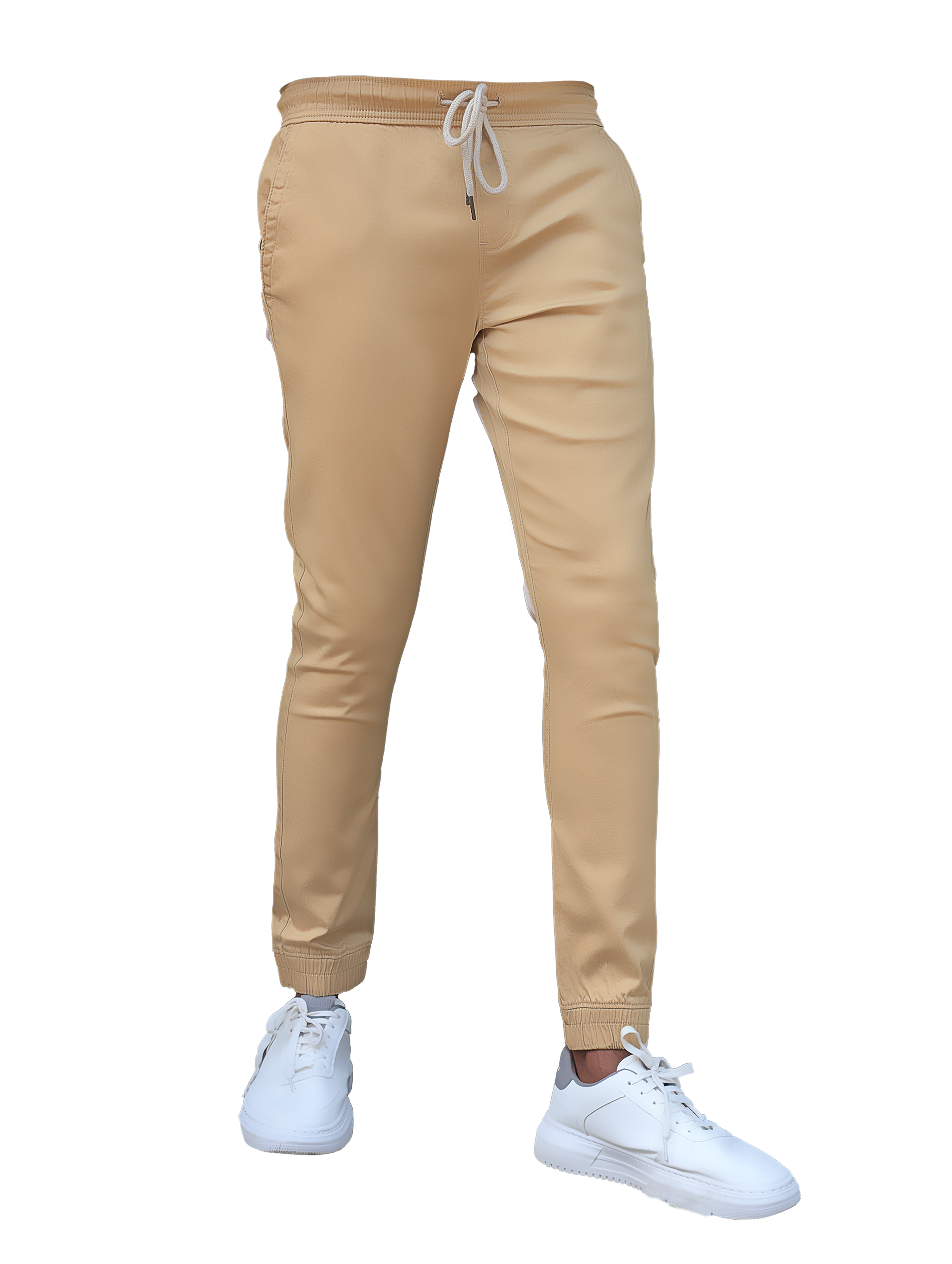 EDGE 4 Ways Stretch Light Khaki Men’s Jogger Pants - SIL 01