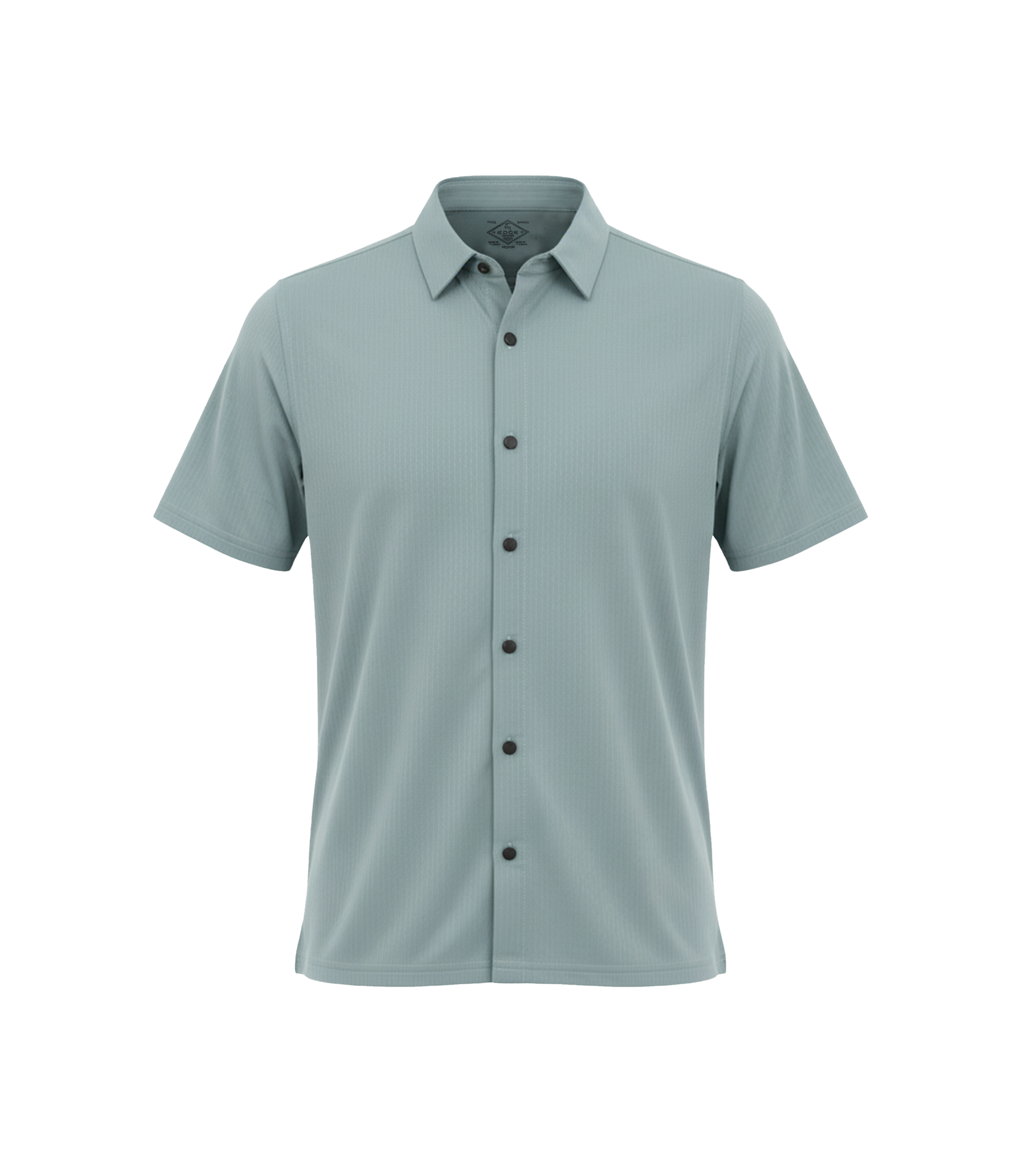 Edge Casuals | Light gray short-sleeve Travel Ease polo shirt on a white background