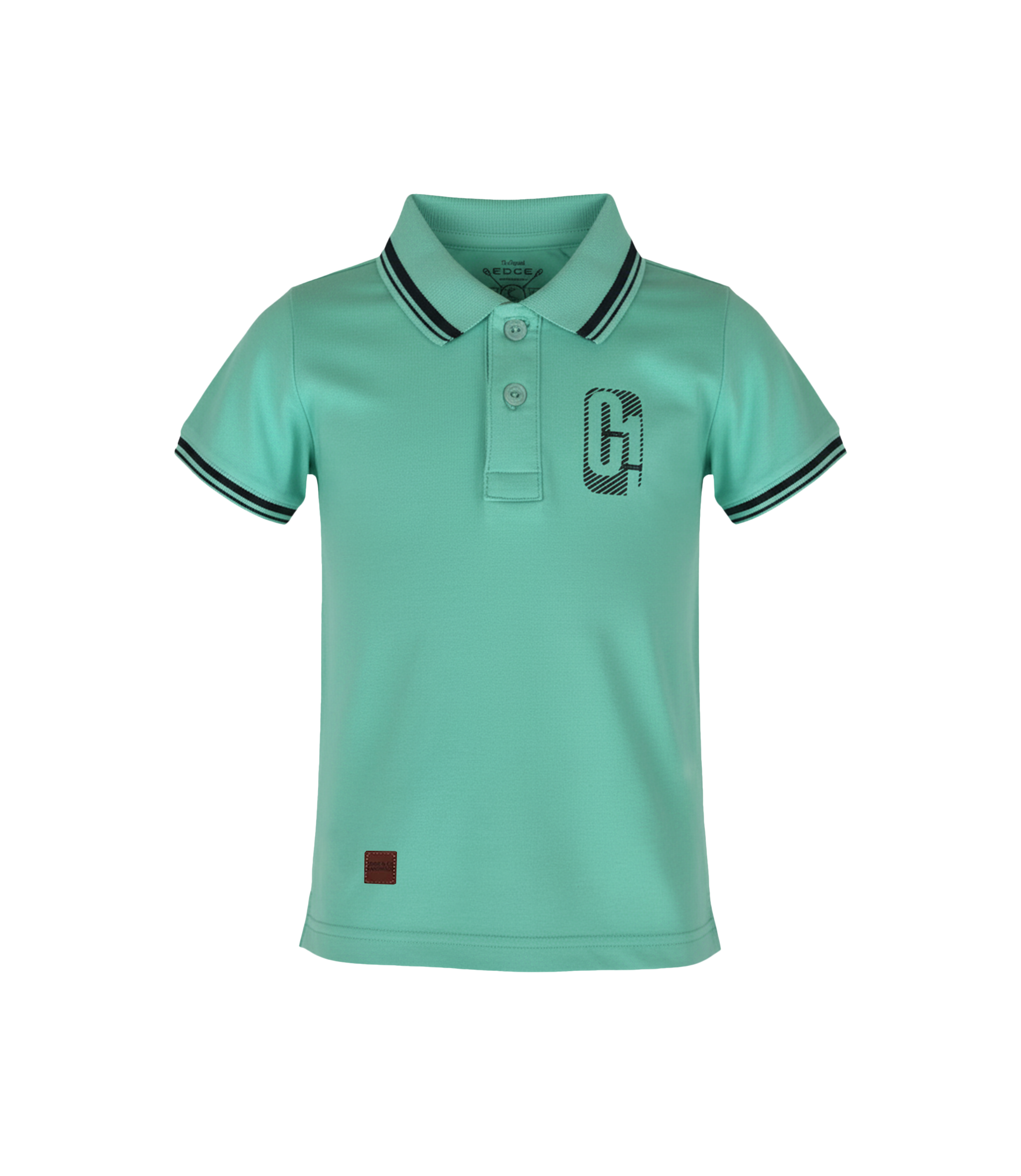 EDGE Tipping Collar Boys Solid Color Polo Shirt - 33062