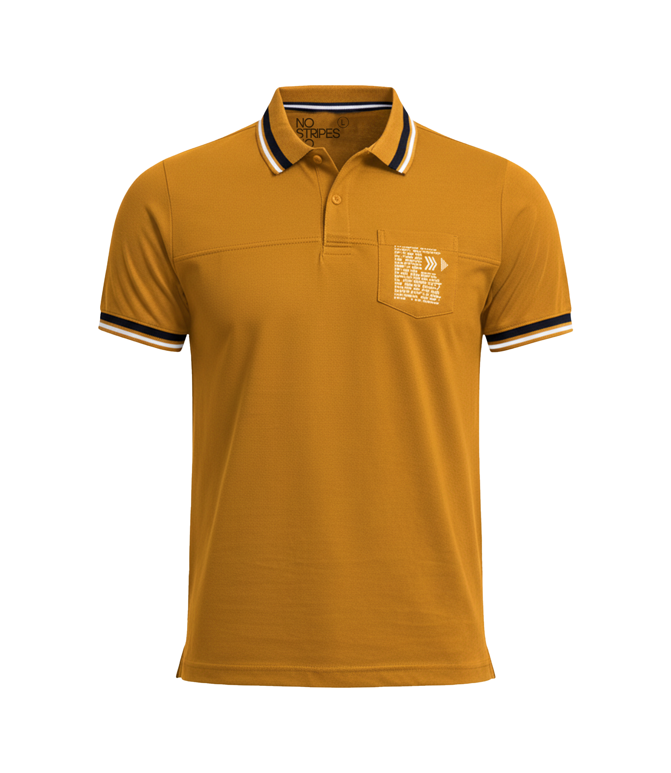 EDGE Double Tipping Collar Men’s Solid color Polo Shirt - 52617