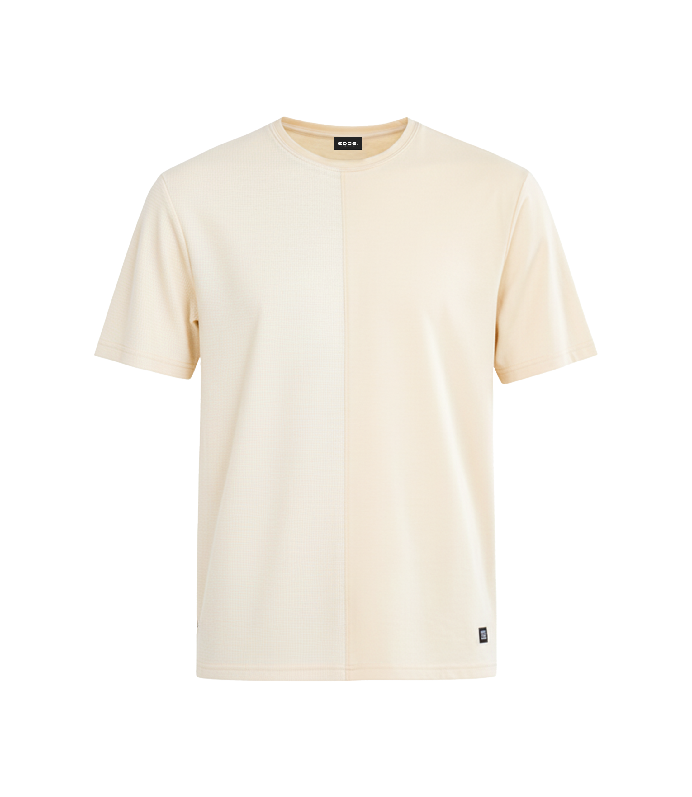 EDGE Crew Neck Men’s Textured Fabric Oversize T-Shirt - 53289