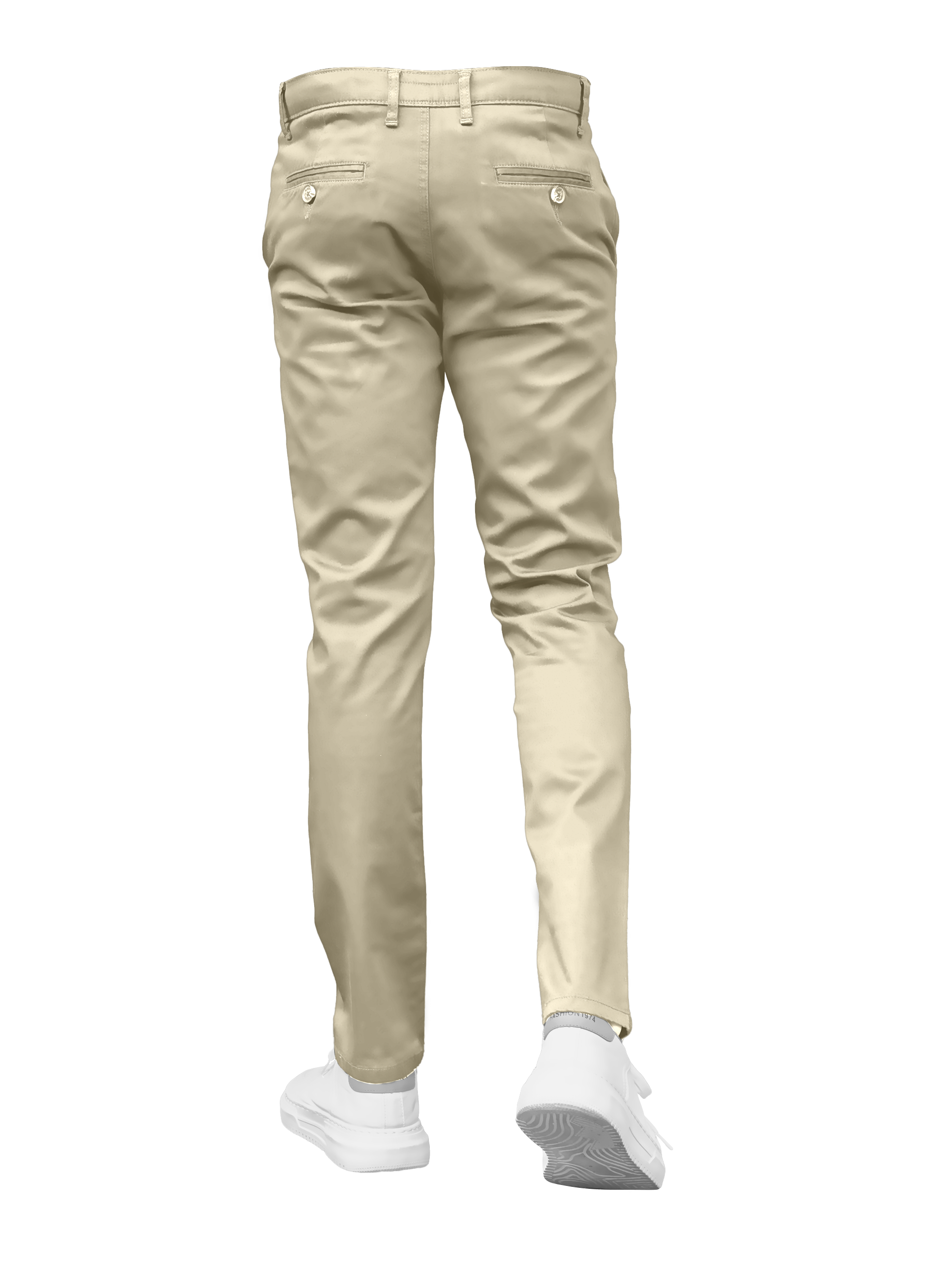 EDGE SLIMFIT 4 Way Stretch Ivory Beige Pants - LH-019