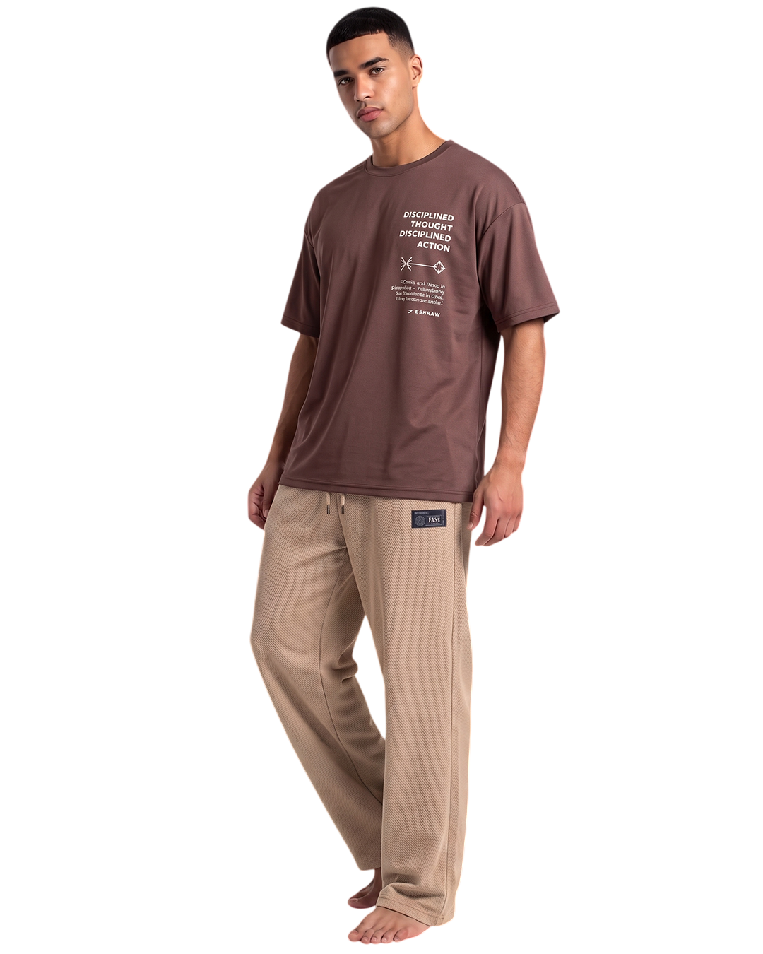 Edge Textured Men's Relax-fit Black Sweatpants - 53942
