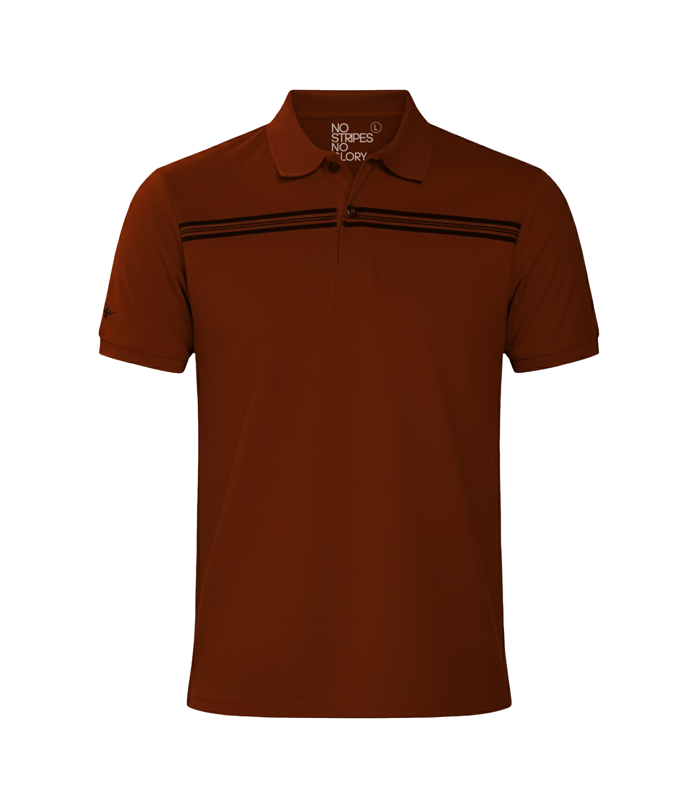 EDGE Jacquard Collar Men’s Stripe Polo Shirt - 52820