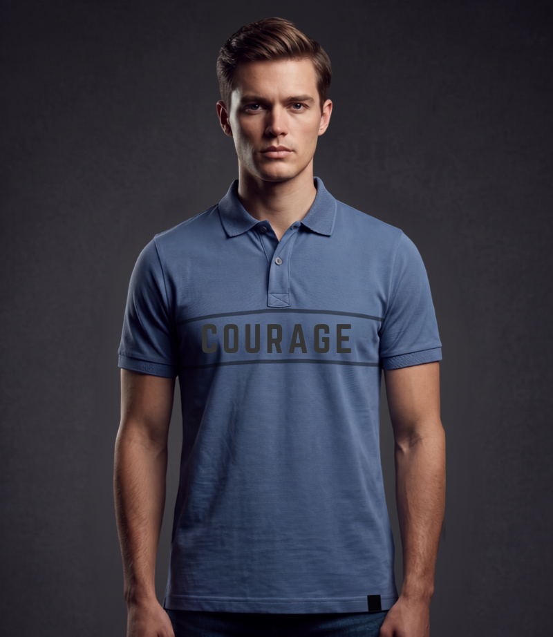 EDGE Printed Men’s Solid Color Polo Shirt - 52634