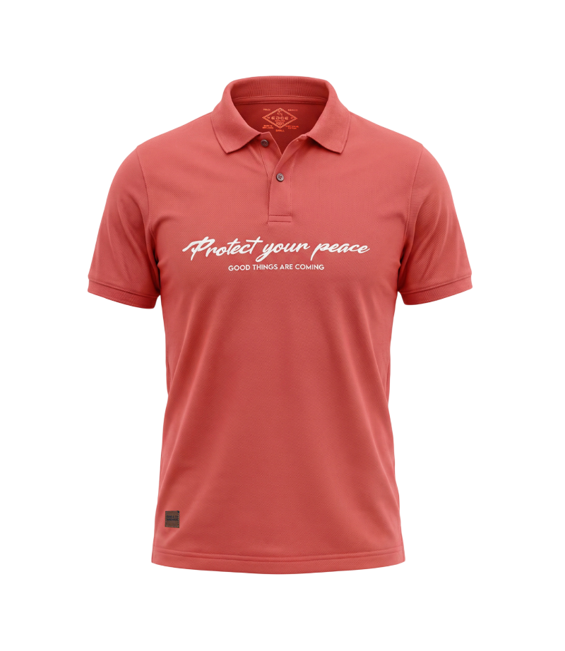 EDGE Printed Men’s Solid Color Polo Shirt - 52532