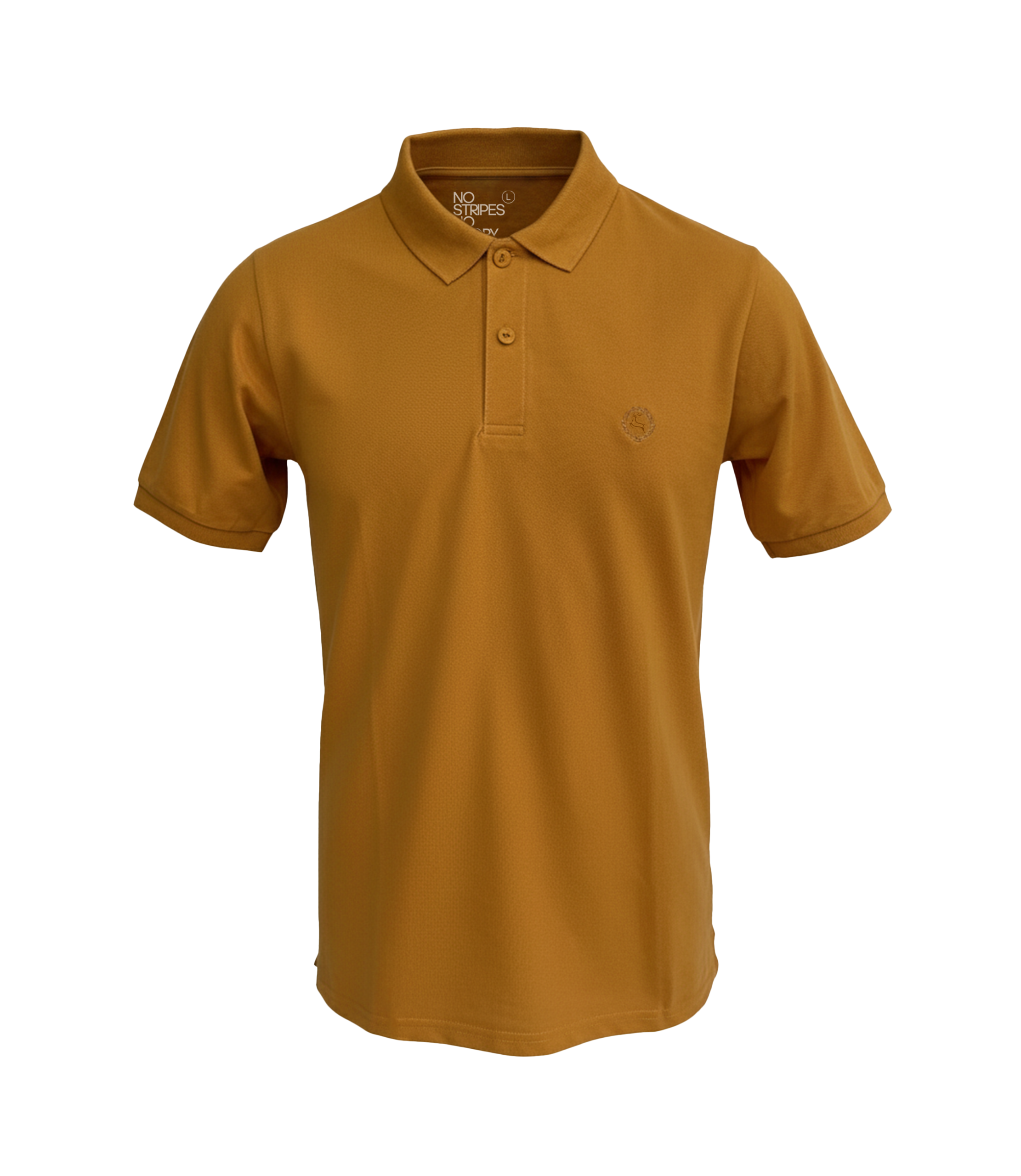 Brown polo shirt on a white background