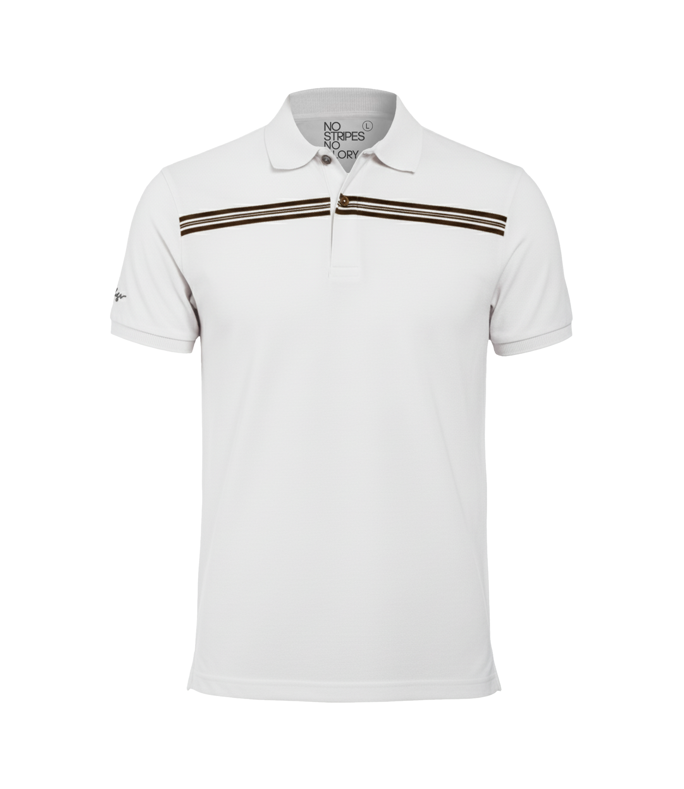 EDGE Jacquard Collar Men’s Stripe Polo Shirt - 52820