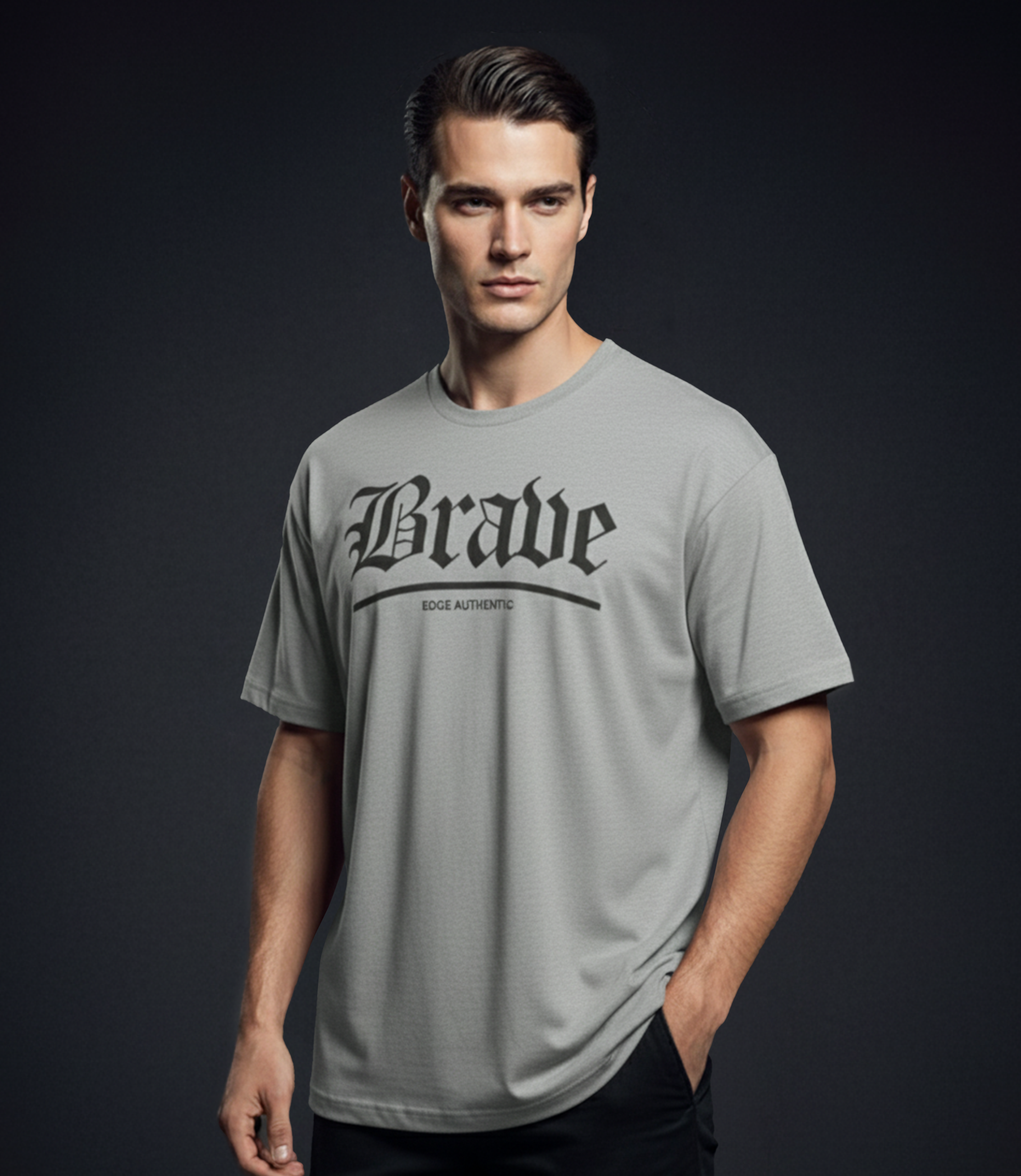 EDGE Crew Neck Men’s Printed Oversize T-Shirt - 52873