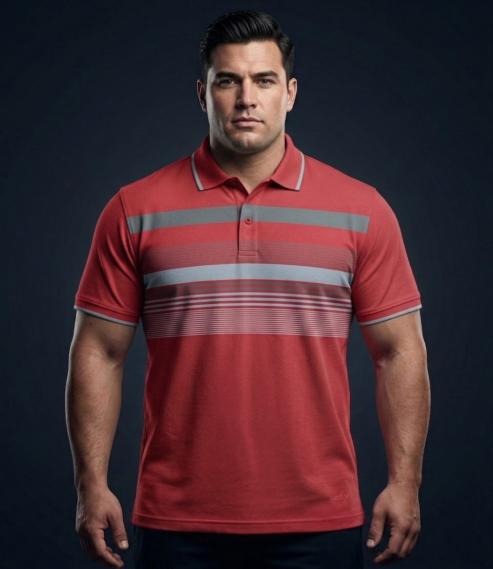 Edge Men's Big & Handsome Striped Polo Shirt - 53665