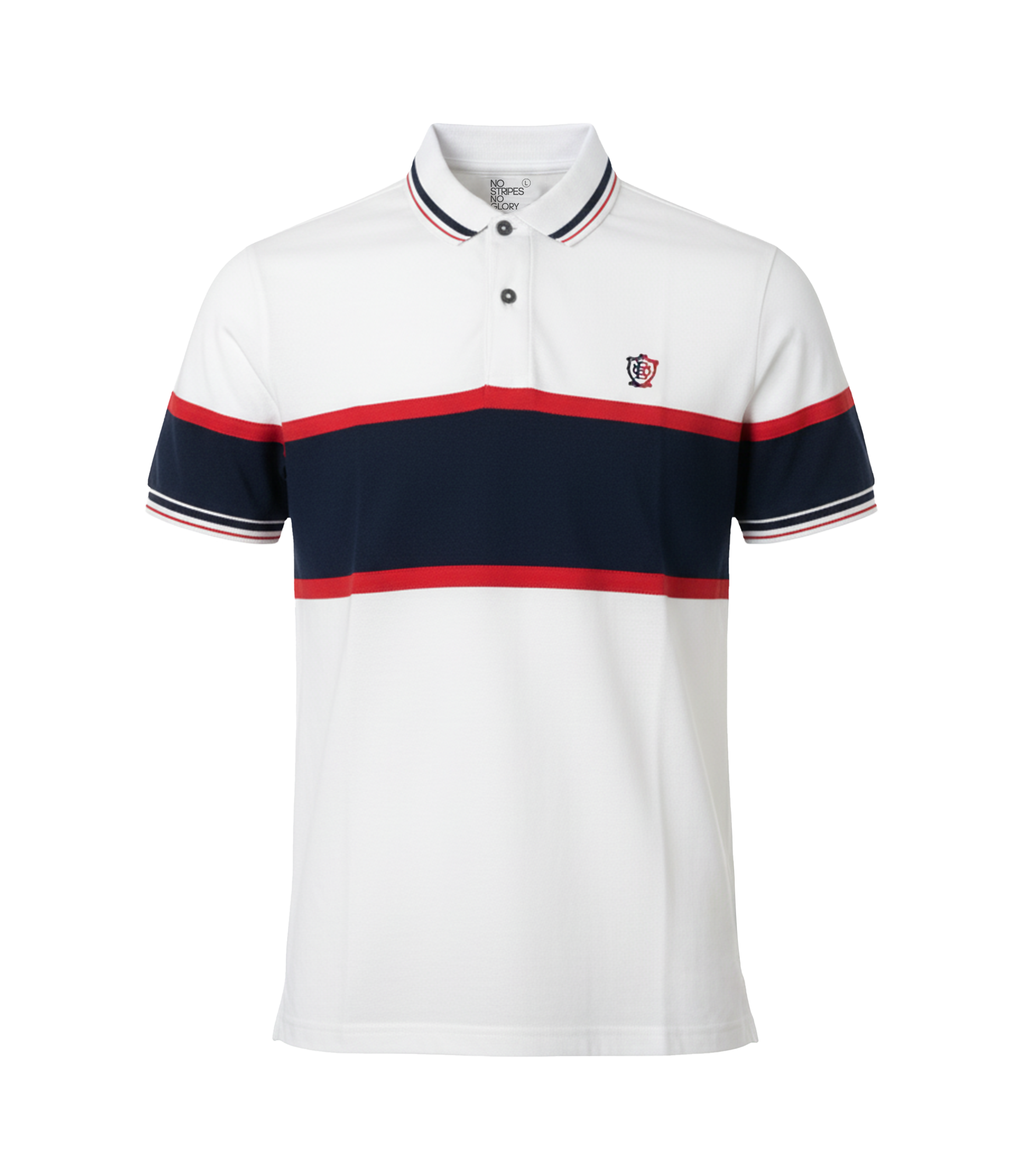 EDGE Tipping Collar Men’s Bold Stripe Polo Shirt - 52851