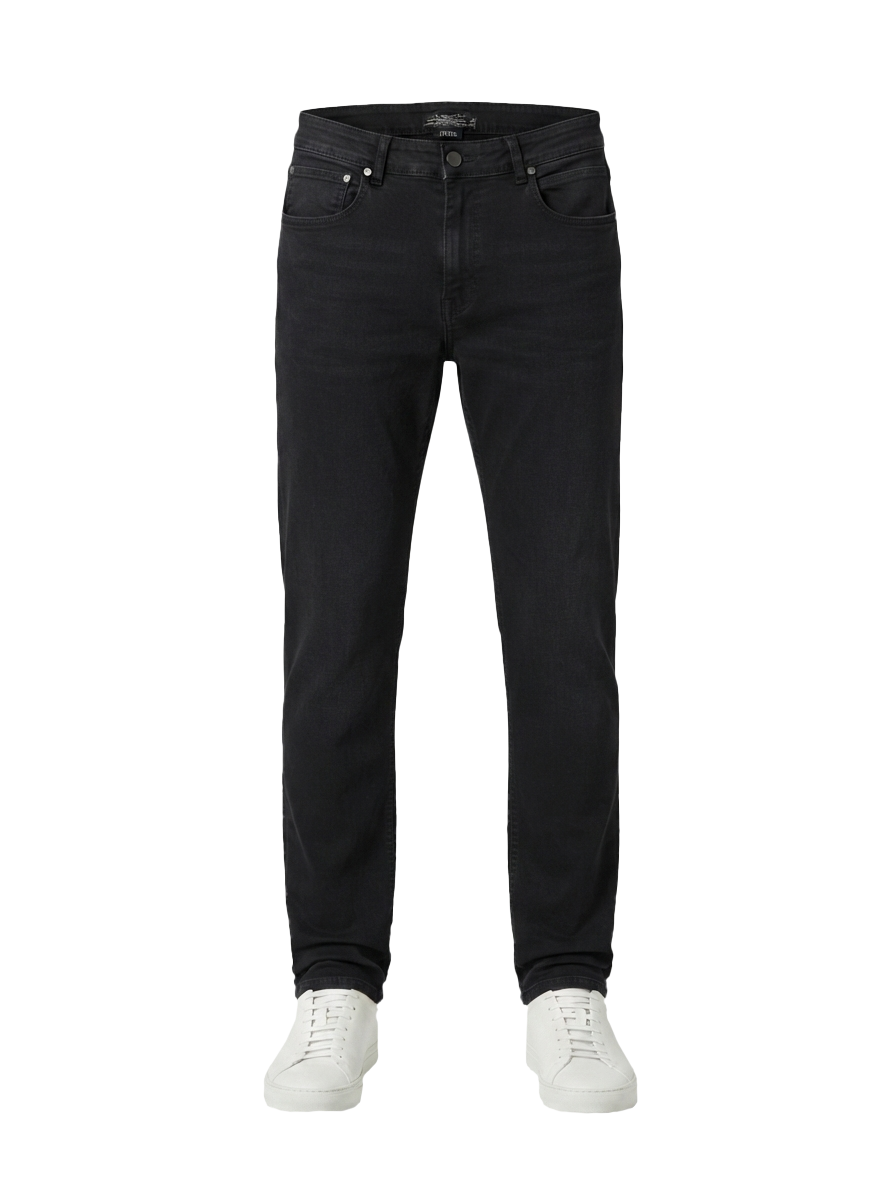 EDGE Men's Black Slim Fit Stretch Denim - 4242