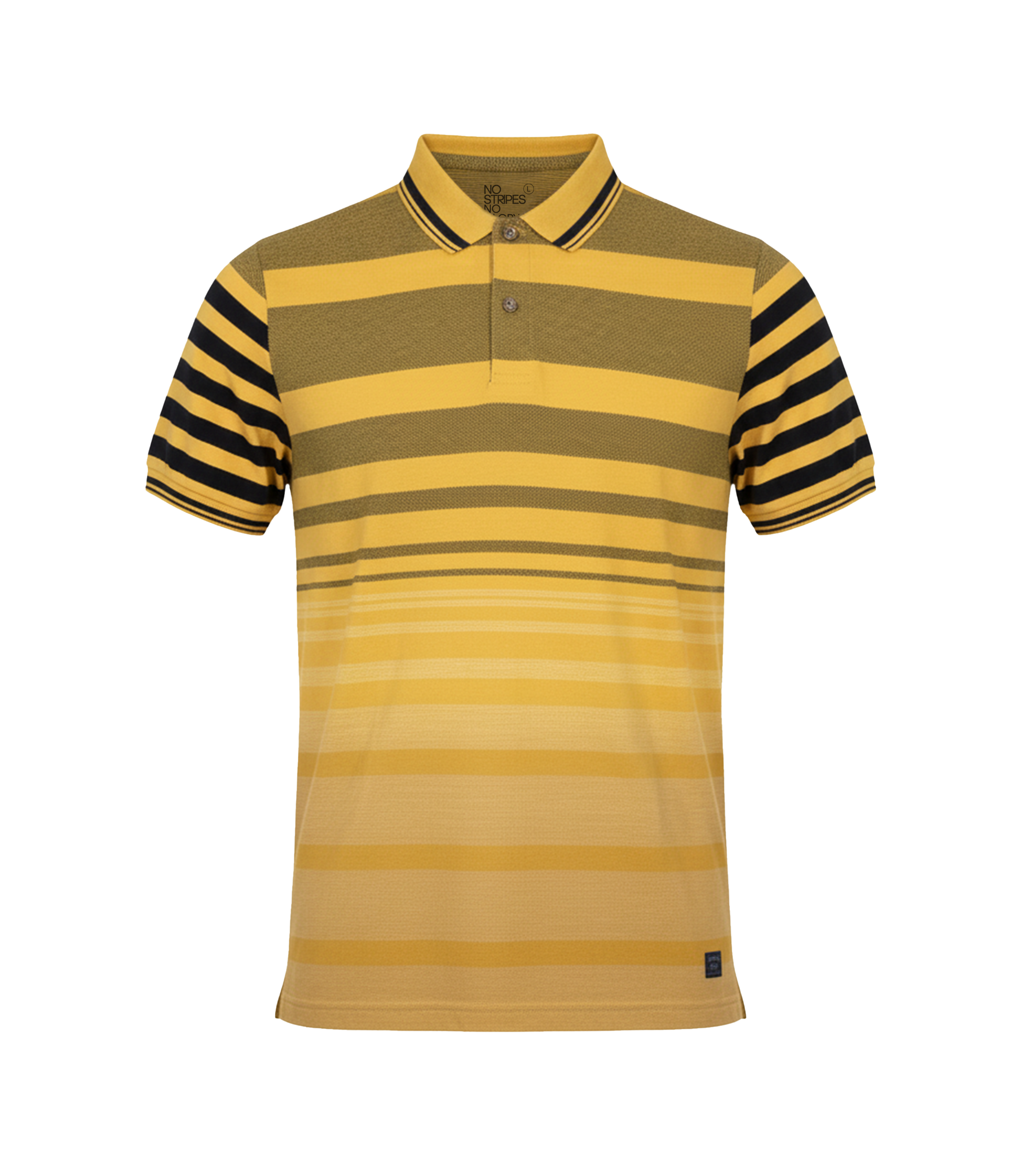 EDGE Double Tipping Collar Men’s Stripe Polo Shirt - 52511