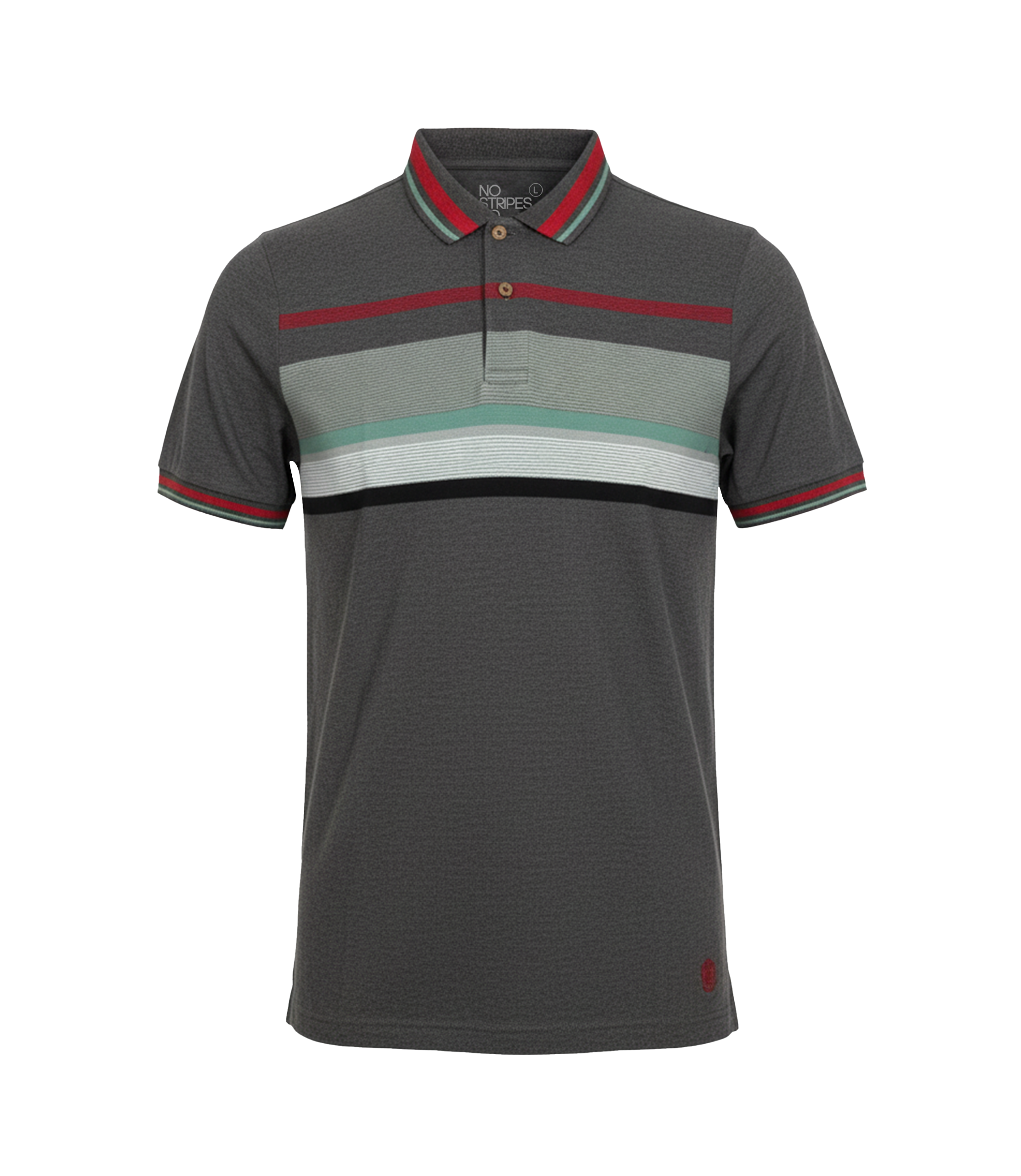 EDGE Double Tipping Collar Men’s Stripe Polo Shirt - 52768