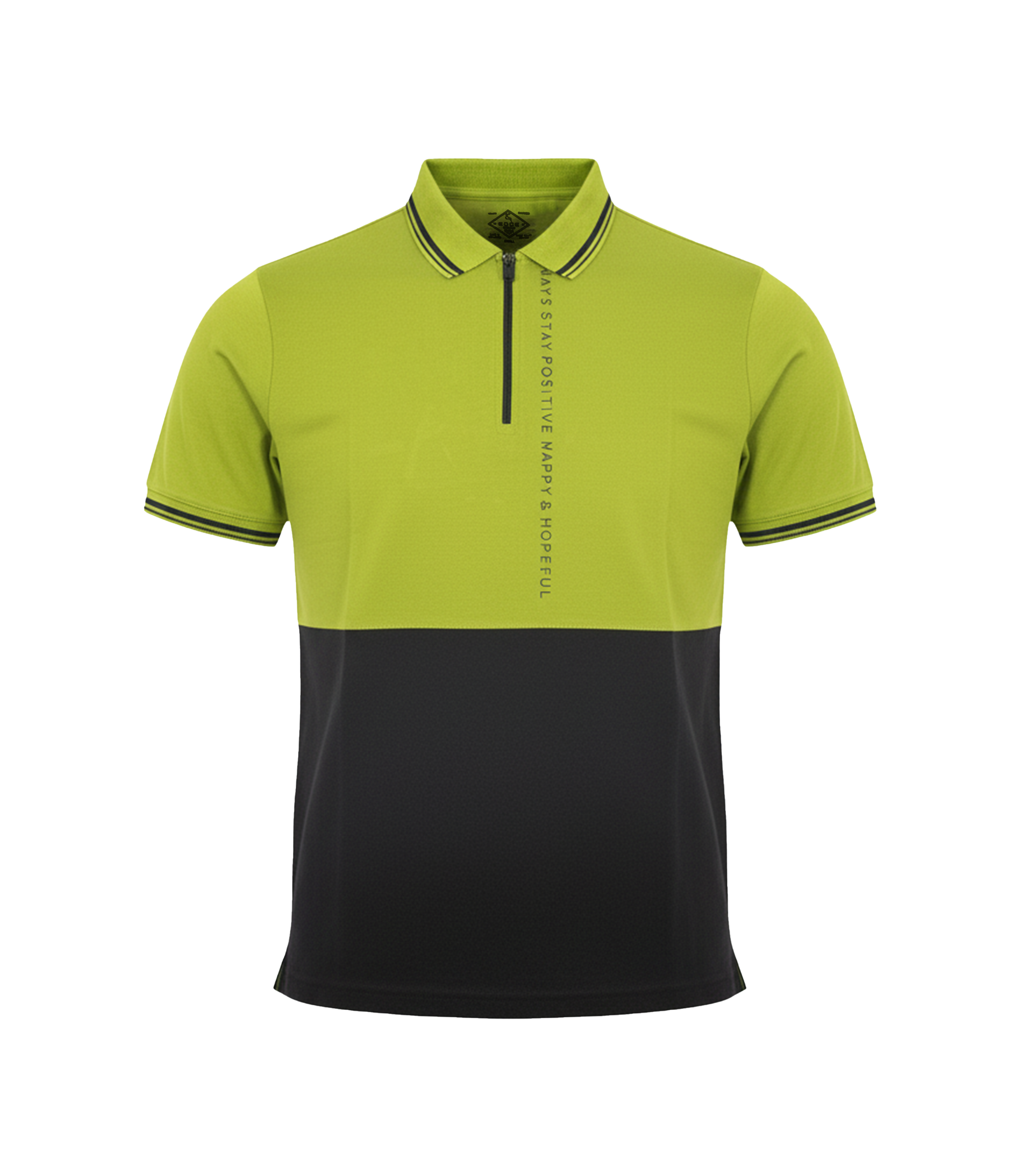 EDGE Tipping Collar Men’s Color Blocked Polo Shirt - 52808