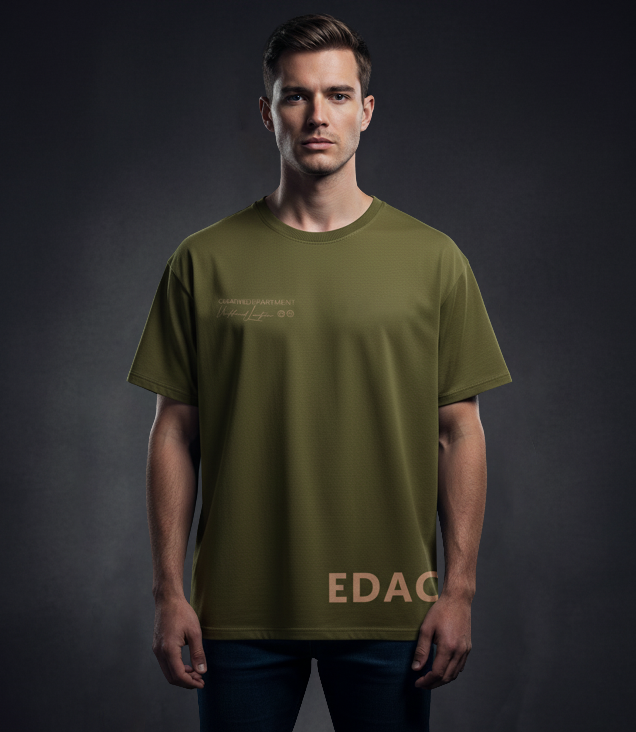 EDGE Crew Neck Men’s Printed Oversize T-Shirt - 53264