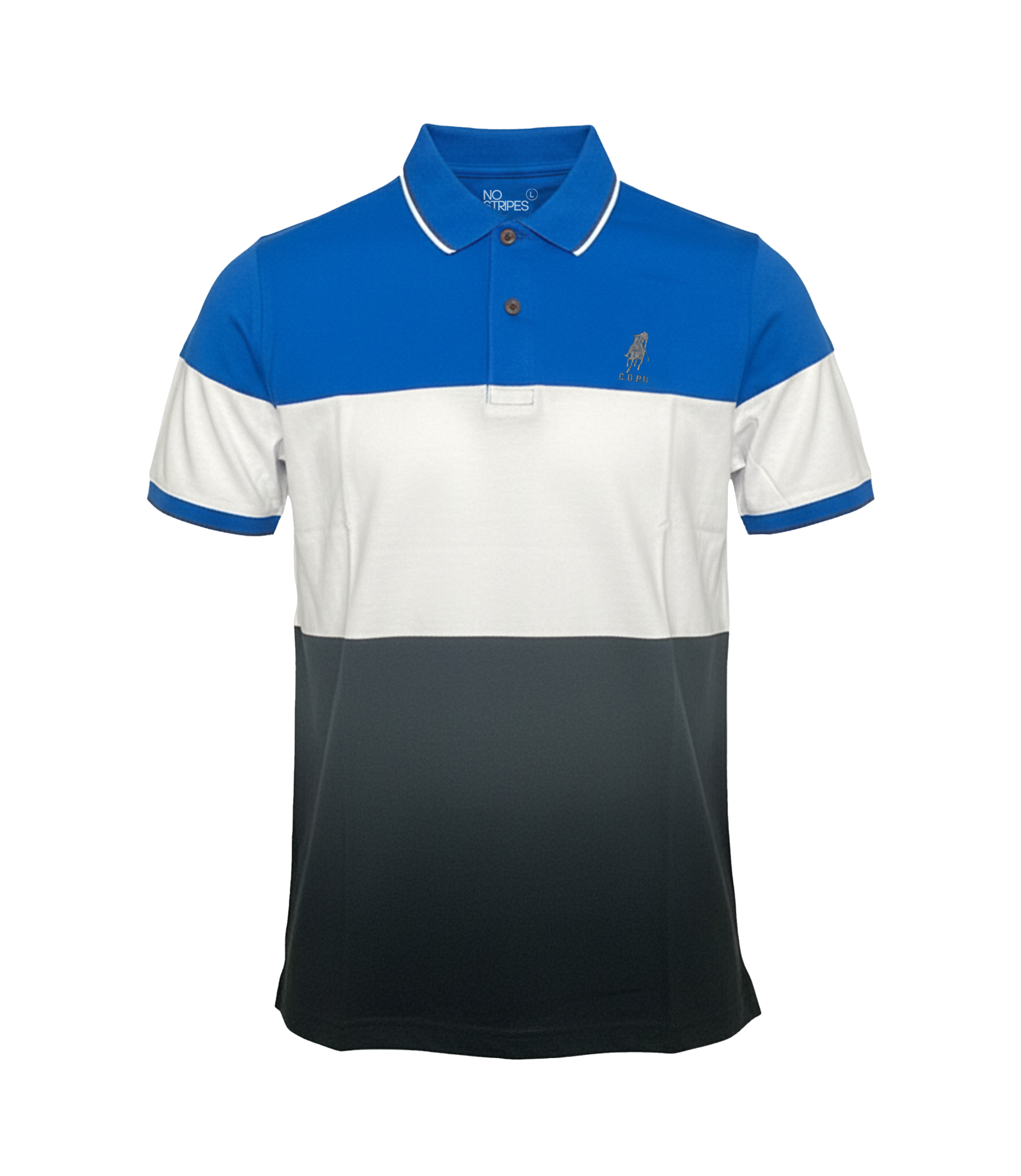 EDGE Tipping Collar Men’s Block Color Polo Shirt - 52844