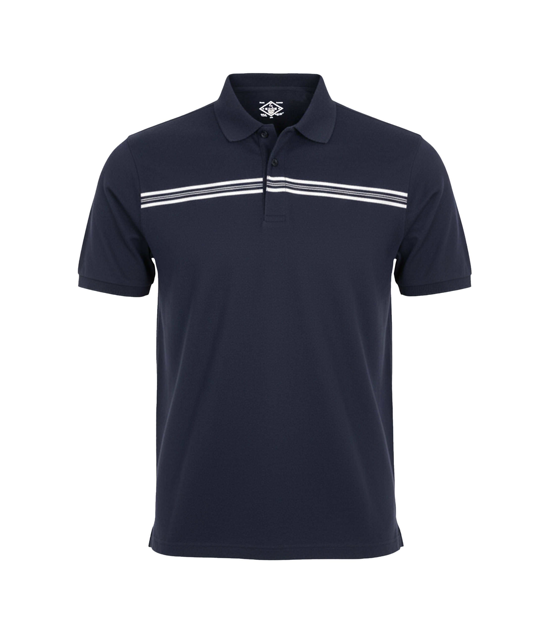 EDGE Jacquard Collar Men’s Stripe Polo Shirt - 52820