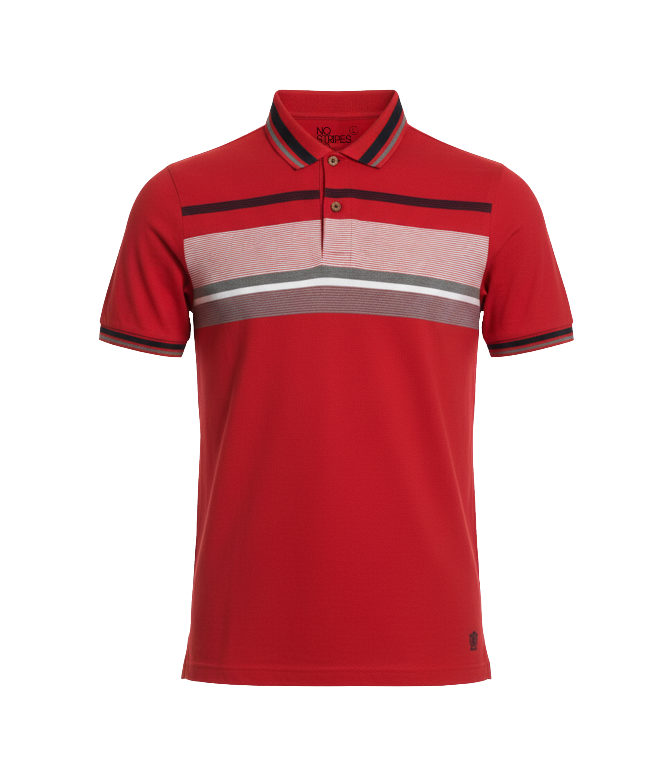 EDGE Double Tipping Collar Men’s Stripe Polo Shirt - 52768