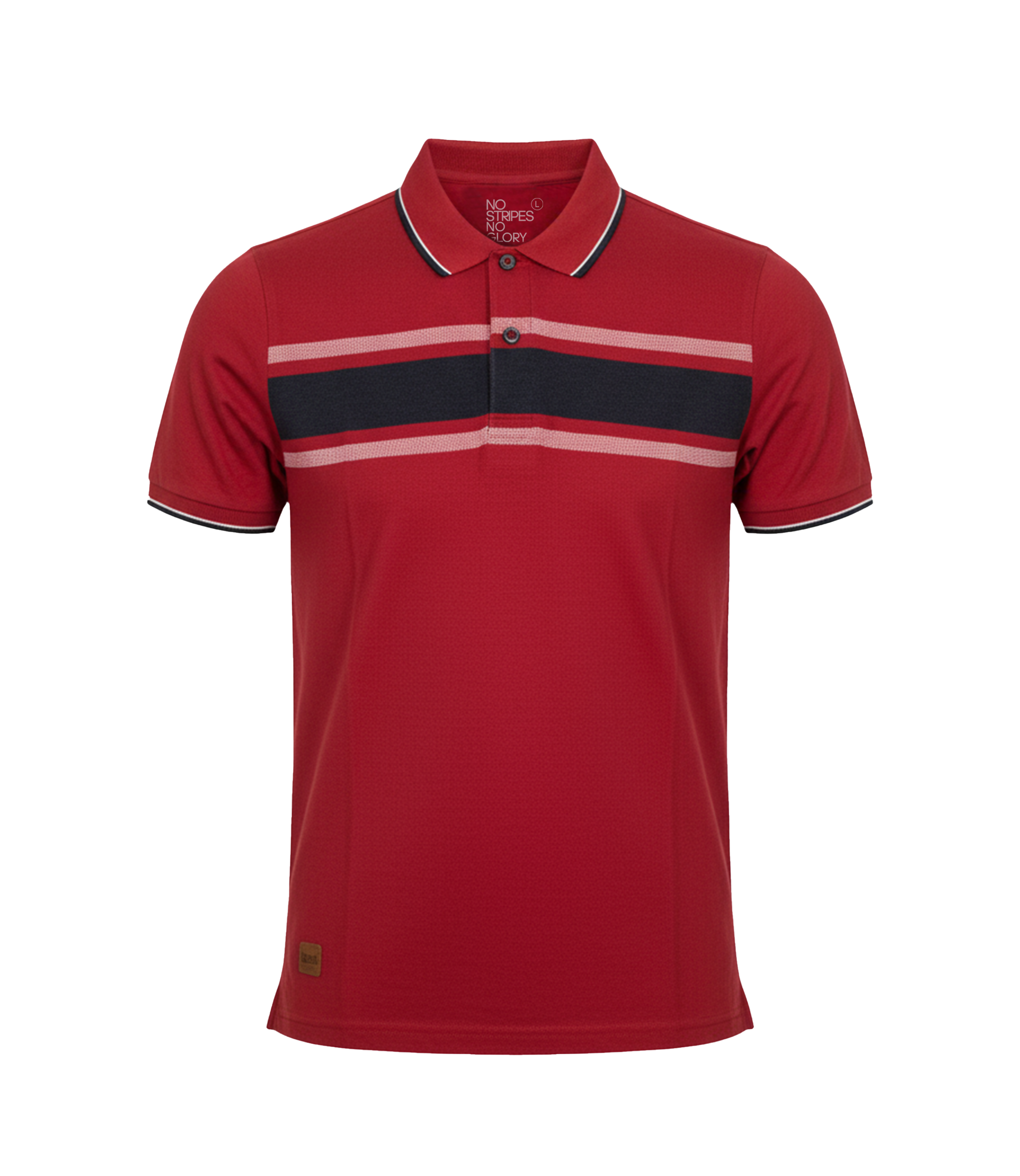 EDGE Tipping Collar Men’s Stripe Polo Shirt - 52447