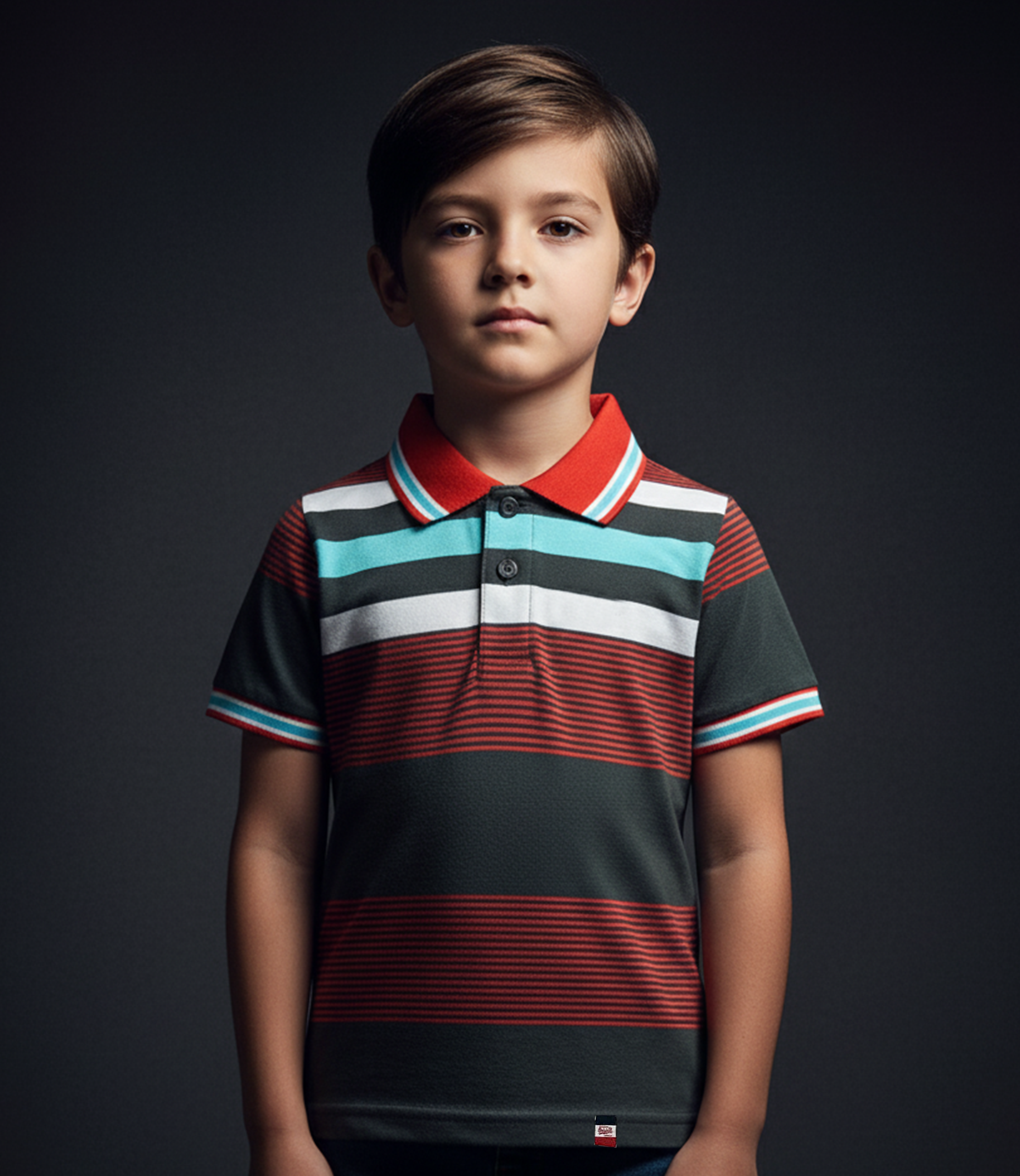 EDGE Tipping Collar Stripe Boys Polo - 32648