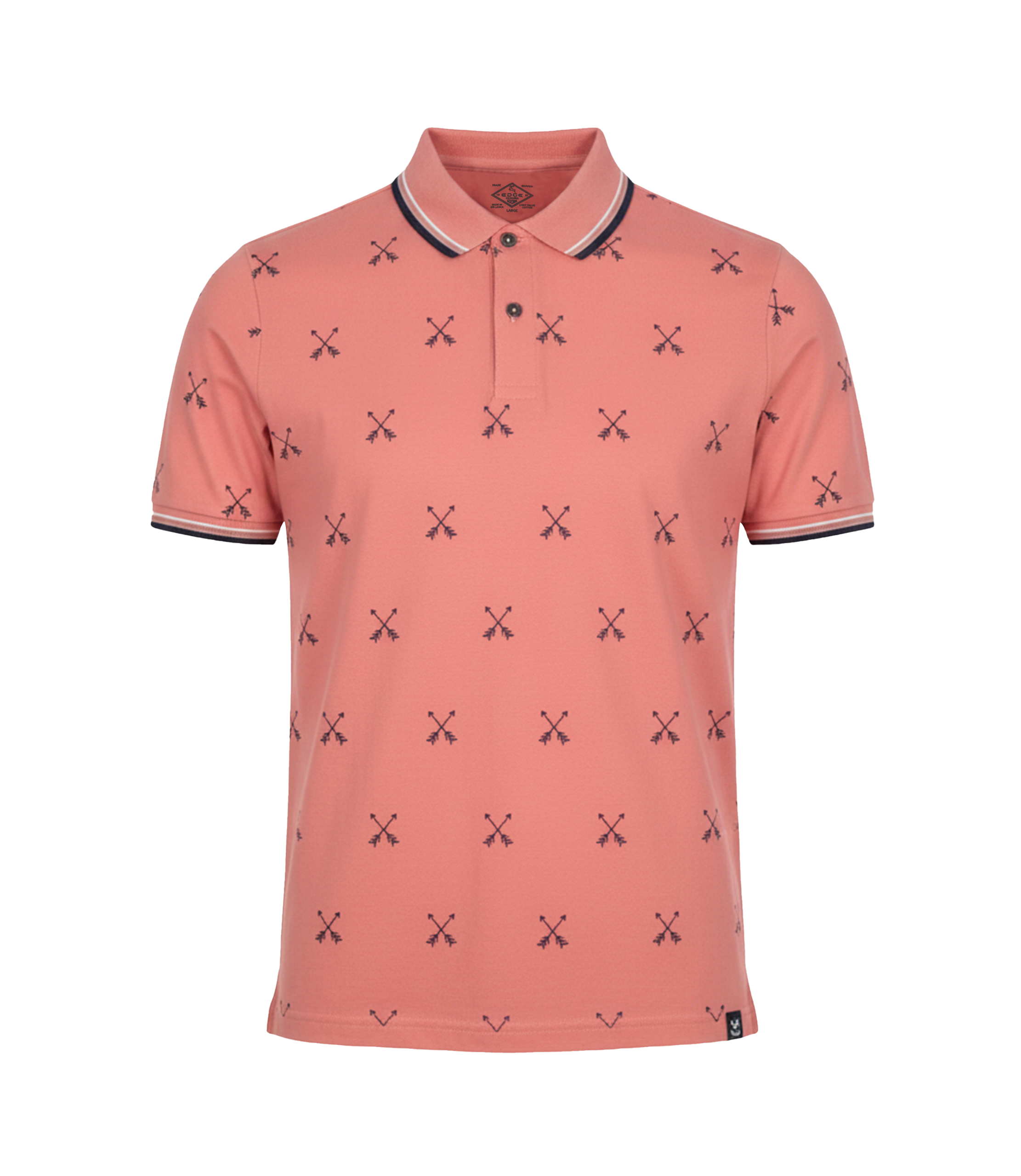 EDGE Double Tipping Collar Men’s AOP Polo Shirt - 52658