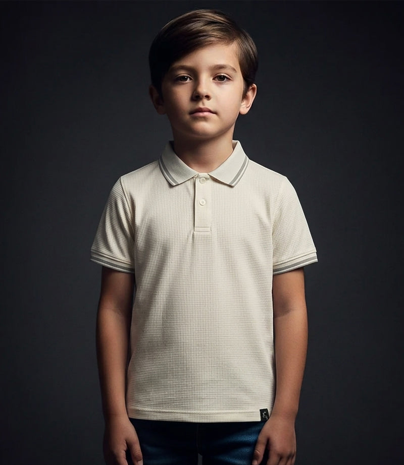 EDGE Tipping Collar Solid Color Kids Polo - 33819