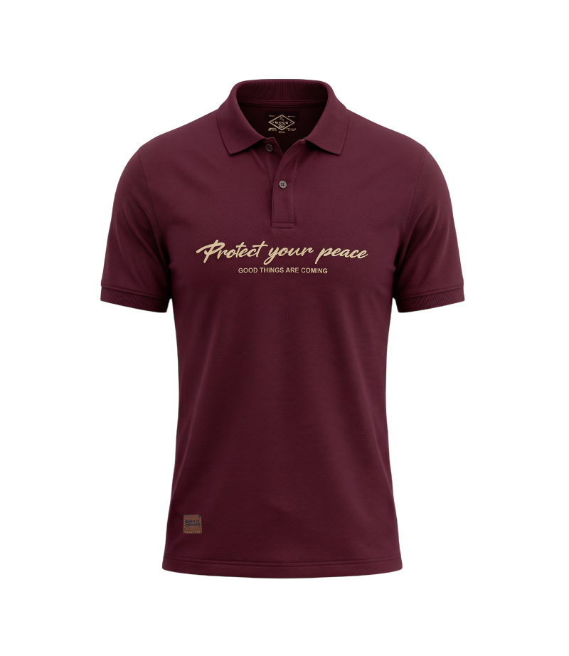 EDGE Printed Men’s Solid Color Polo Shirt - 52532