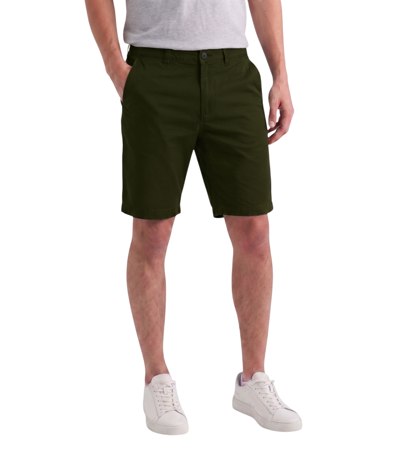 EDGE Men's 4-Way Stretch Olive Green Shorts - 8013-101046