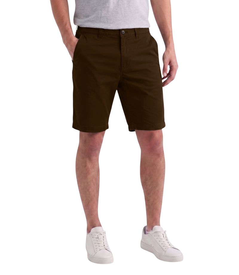 EDGE Men's 4-Way Stretch  Dark Brown Shorts - 8013-101045