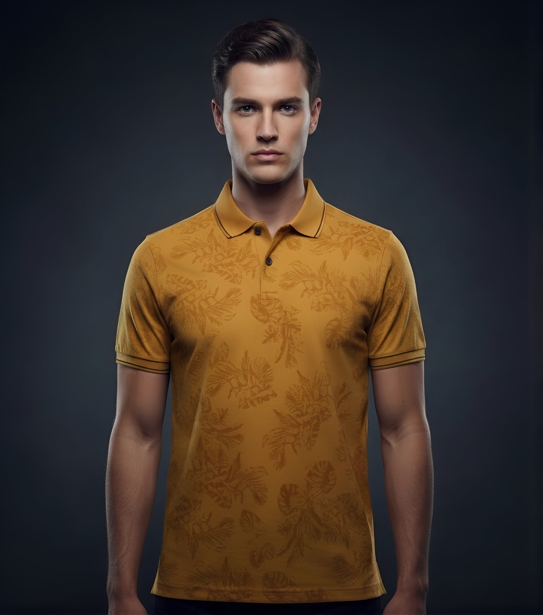 EDGE Tipping Collar Men’s AOP Polo Shirt - 52781