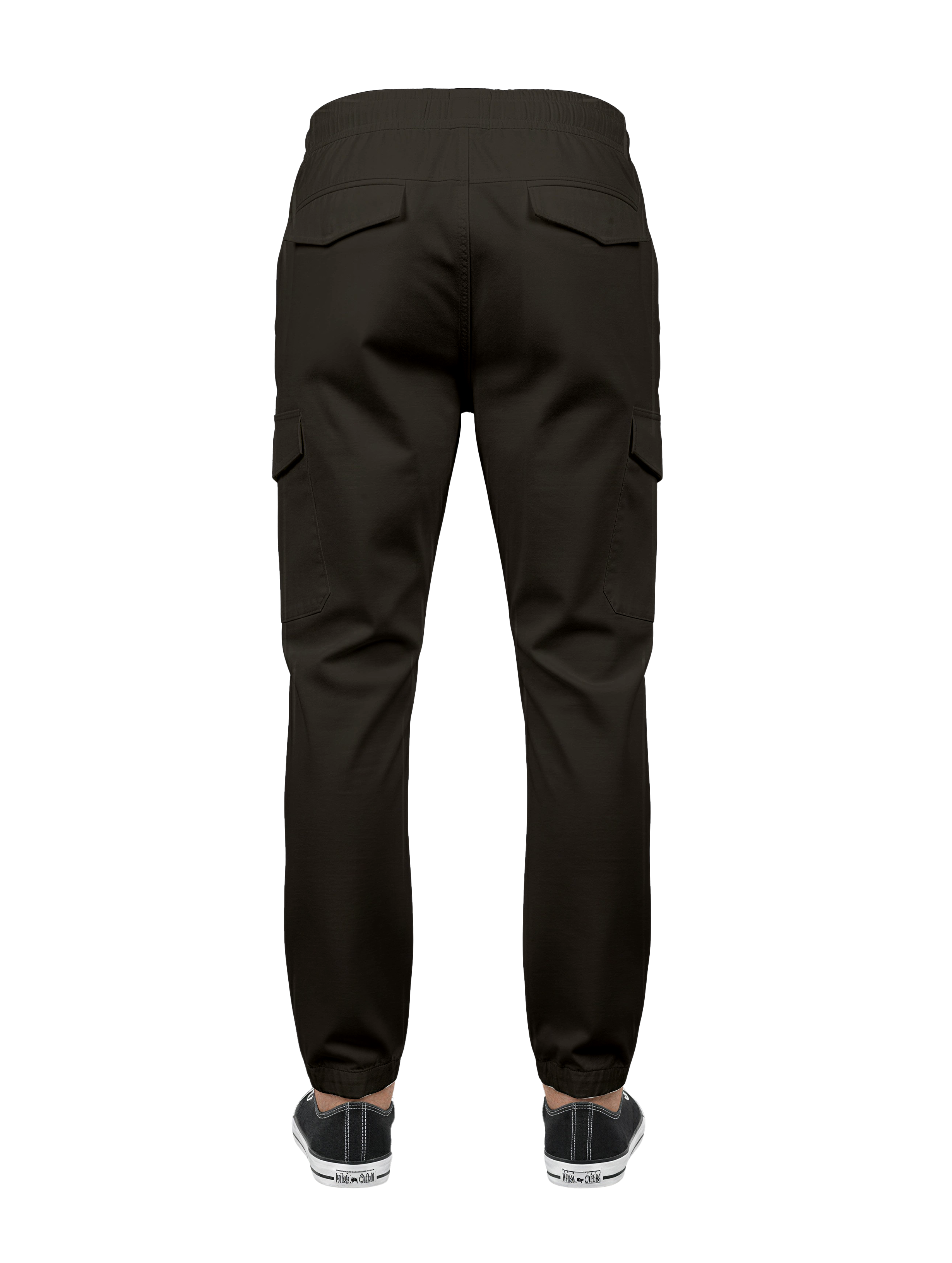 EDGE Men’s Premium Chinese Black Cargo Pants - 001A