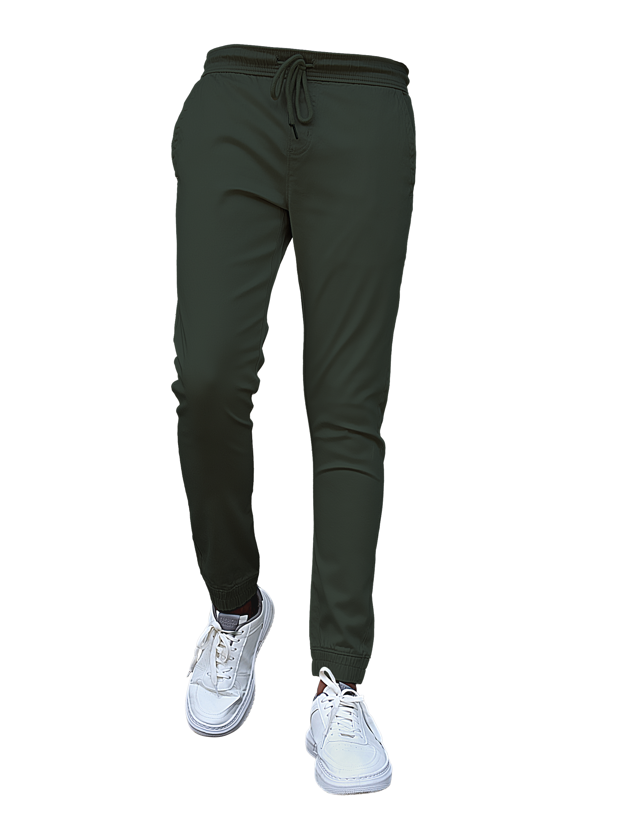 EDGE 4 Ways Stretch Dark Olive Green Men’s Jogger Pants - LH 009