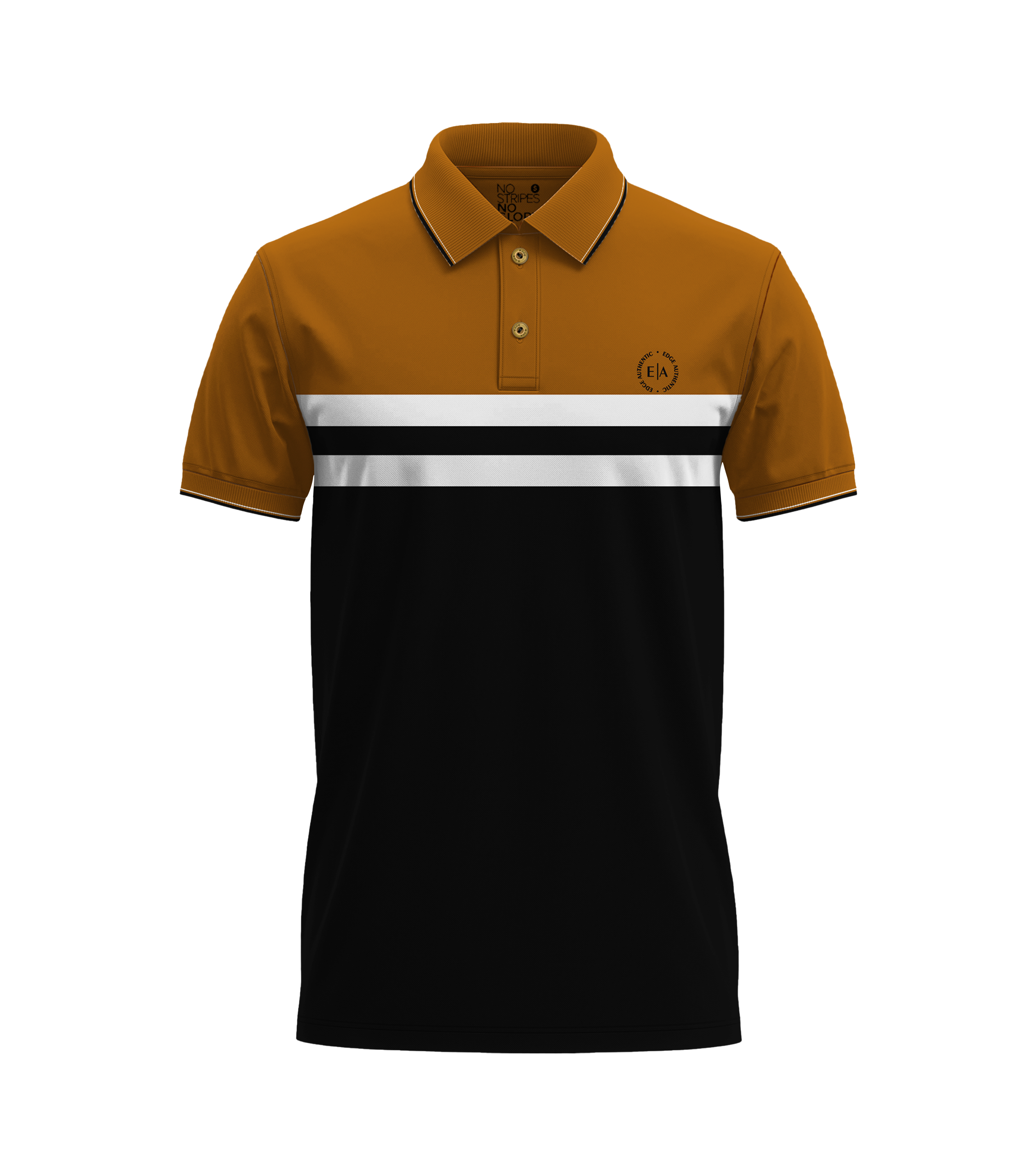 EDGE Tipping Collar Men’s Color Block Polo Shirt - 52847