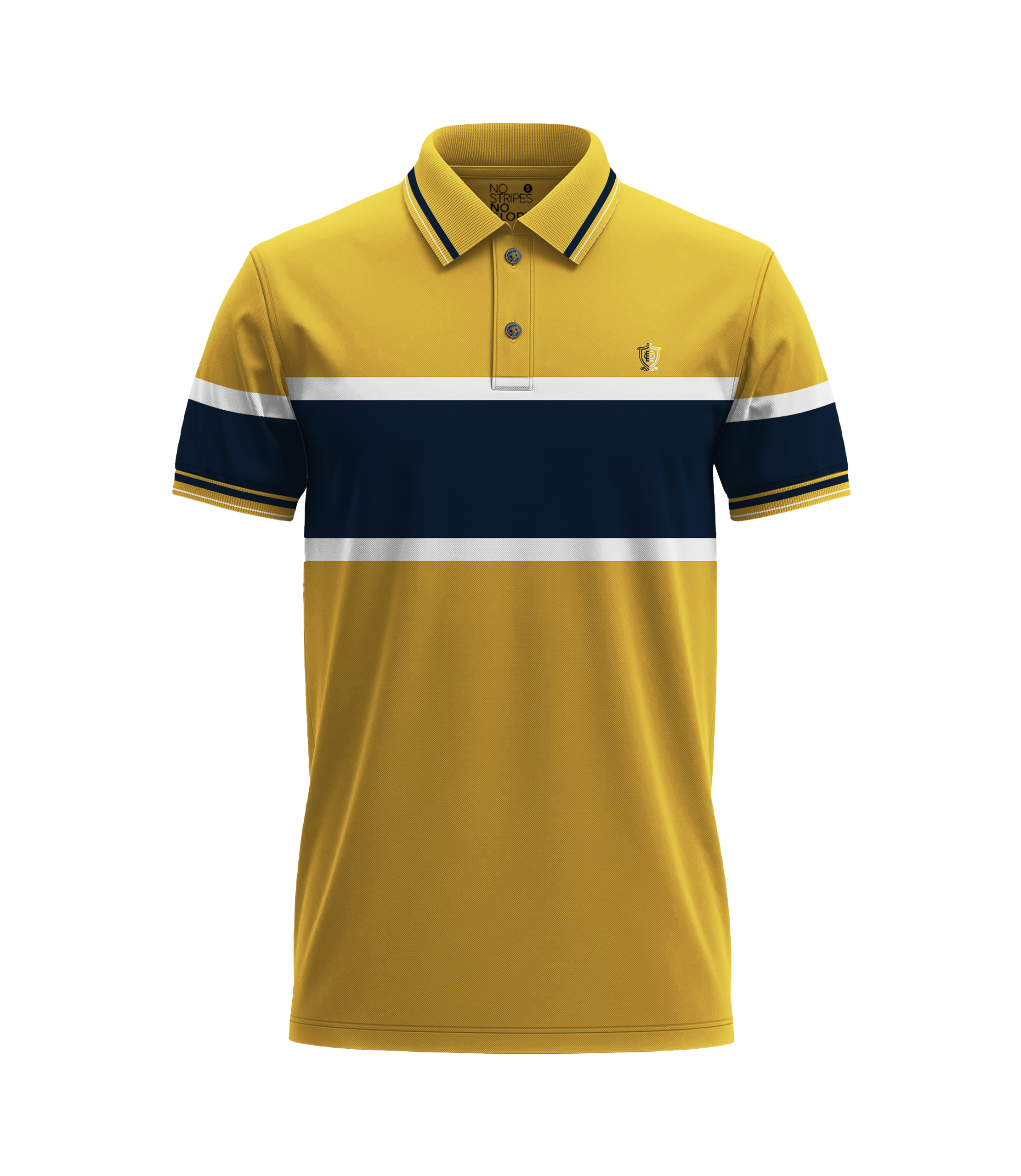 EDGE Tipping Collar Men’s Bold Stripe Polo Shirt - 52851