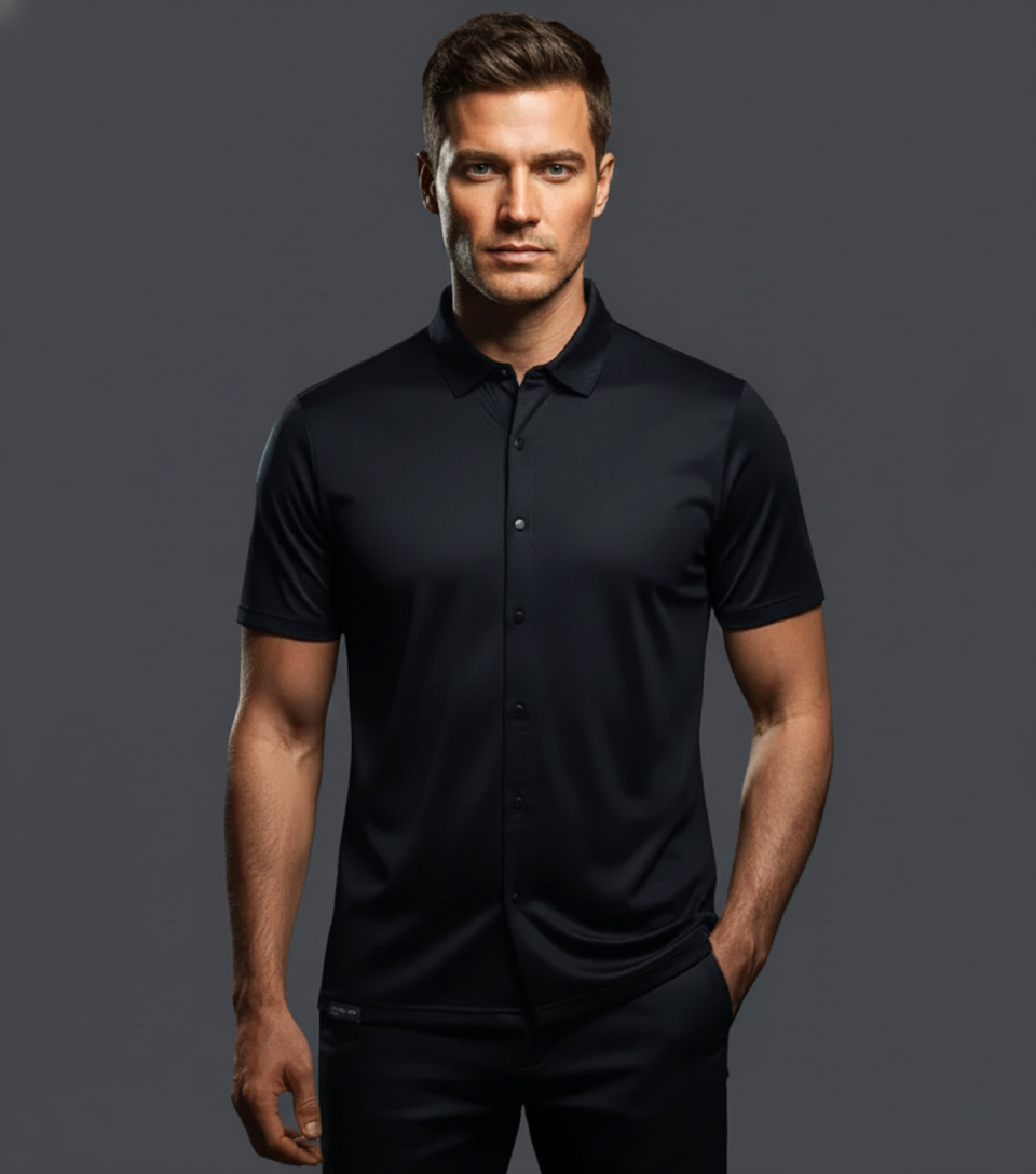EDGE Men's Solid Color Travel Ease Polo Shirt - 53523